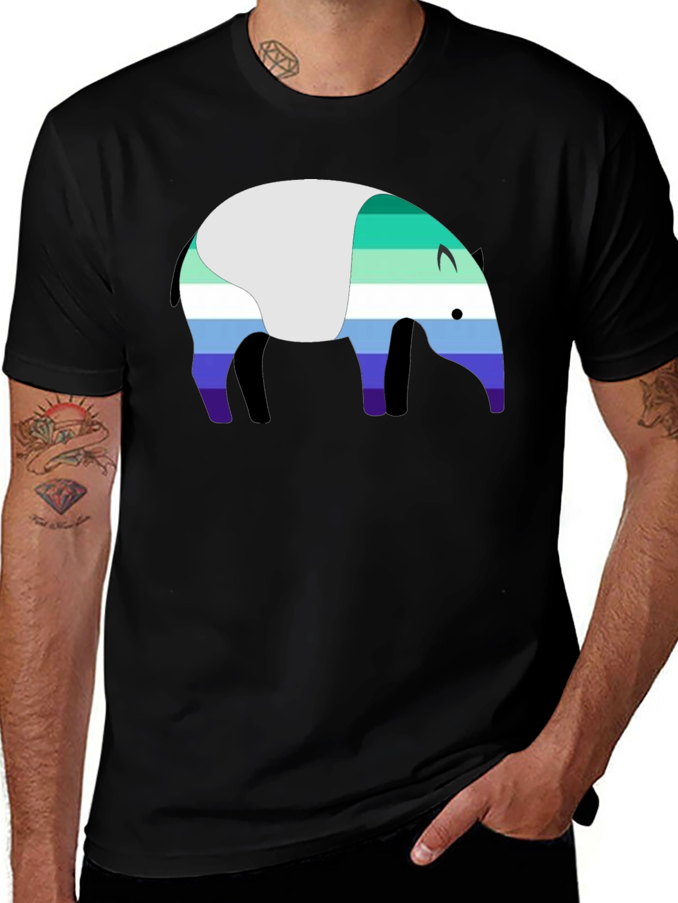 Variant 4 of Gay Pride Tapir Graphic T-Shirt