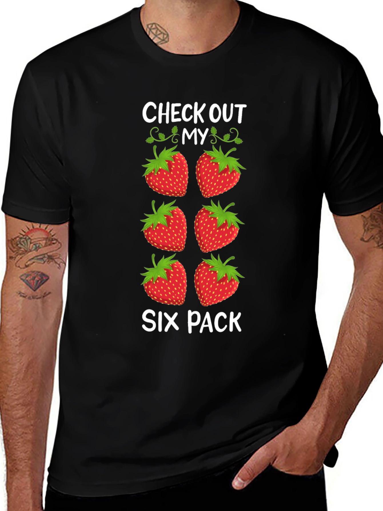 Strawberry Six Pack Graphic T-Shirt