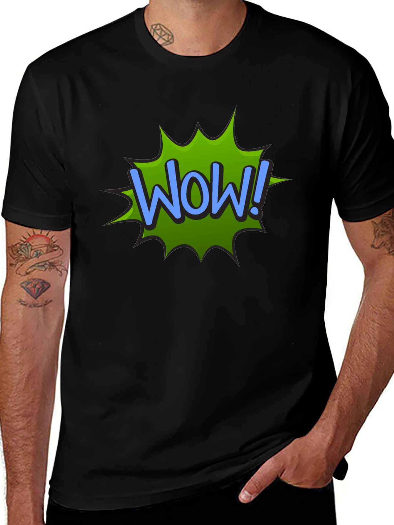 Variant 25 of WOW! Graphic Print Black T-Shirt