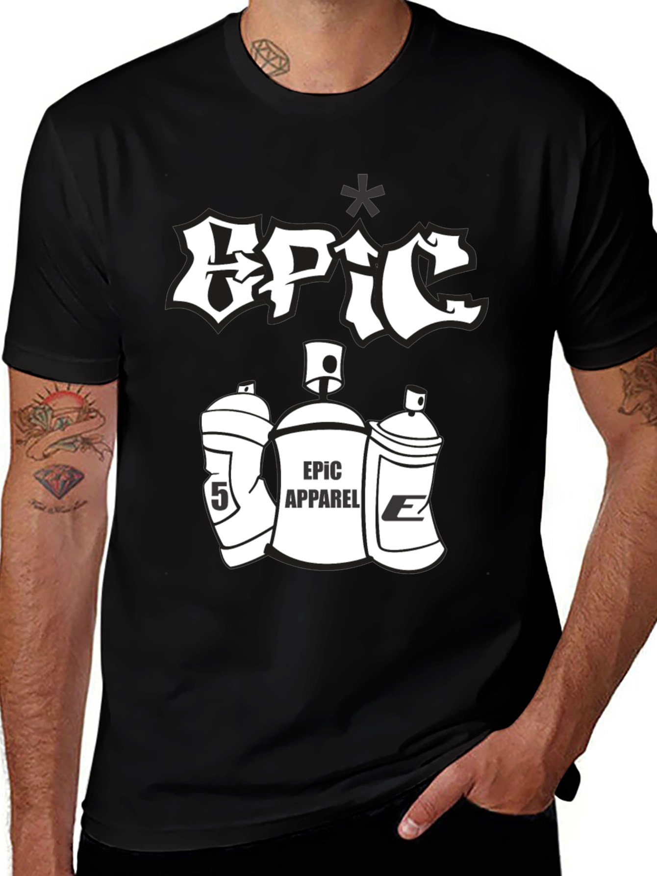 Epic Apparel Black Graphic Tee