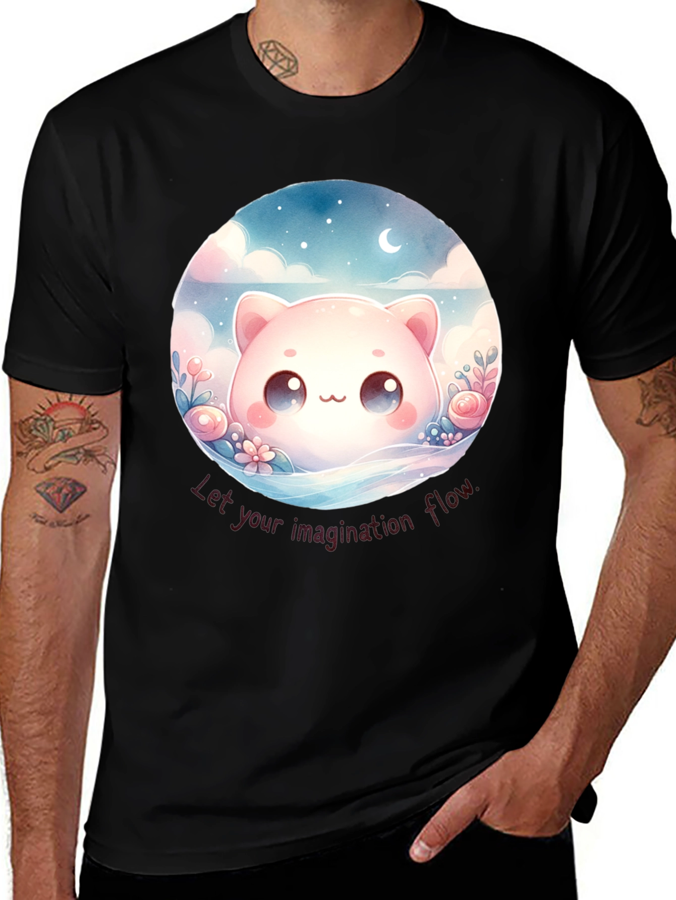 Variant 7 of Cute Kawaii Cat Imagination T-Shirt