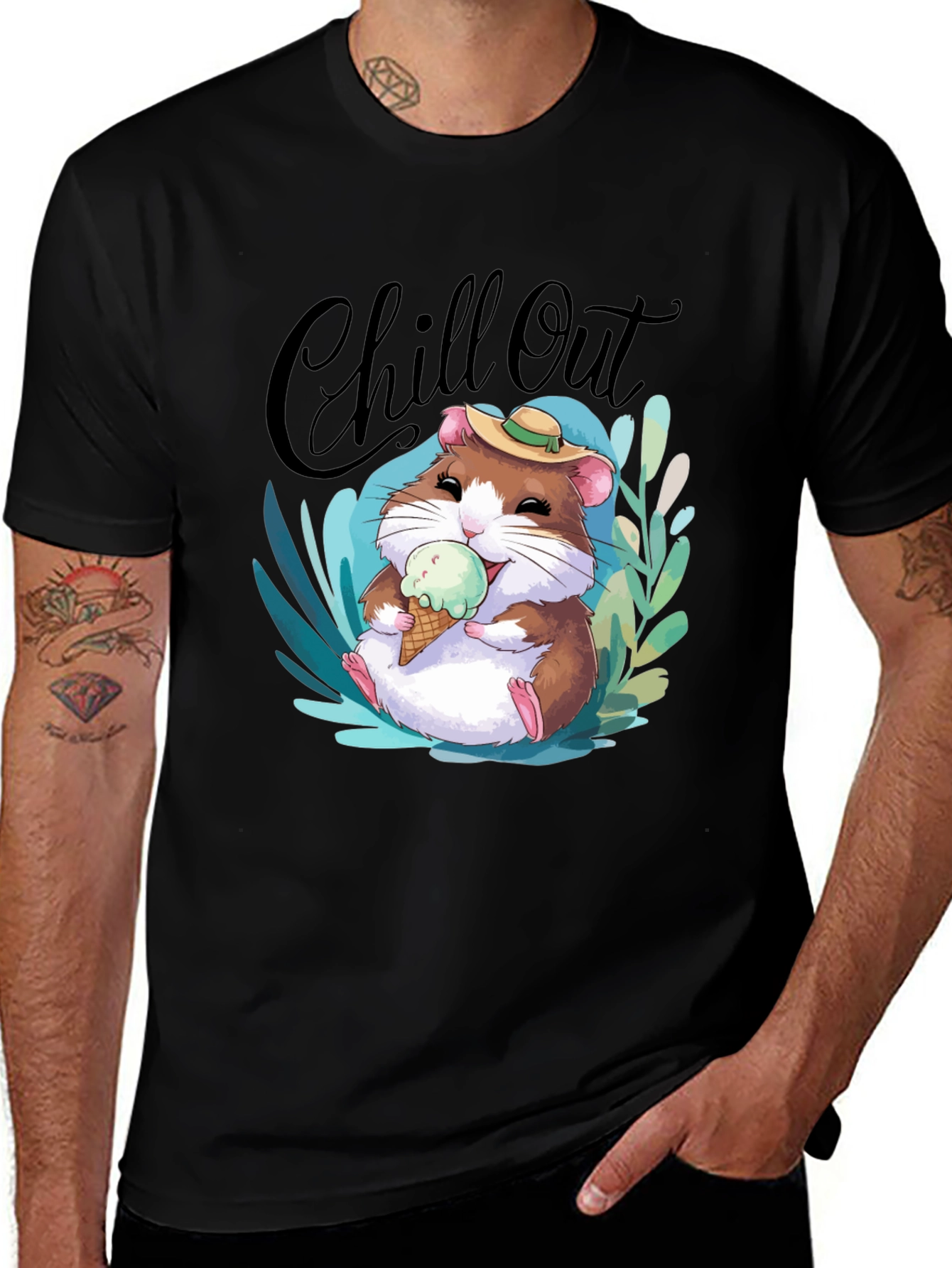 Variant 28 of Chill Out Hamster T-Shirt - Relaxed Summer Vibes