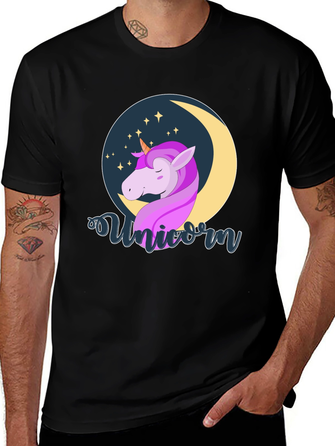 Unicorn Moon Graphic T-Shirt