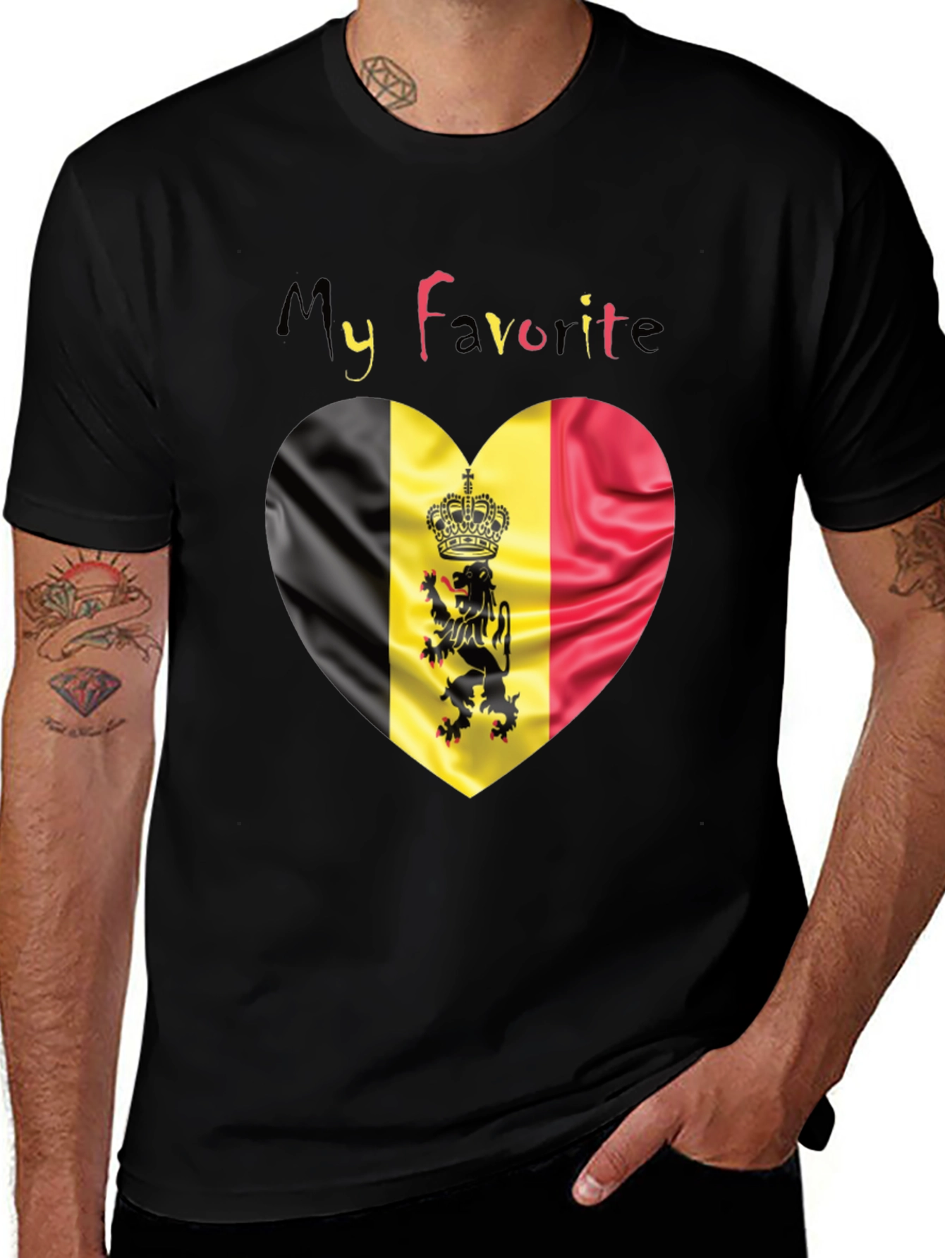 Variant 4 of My Favorite Belgium Heart Flag T-Shirt