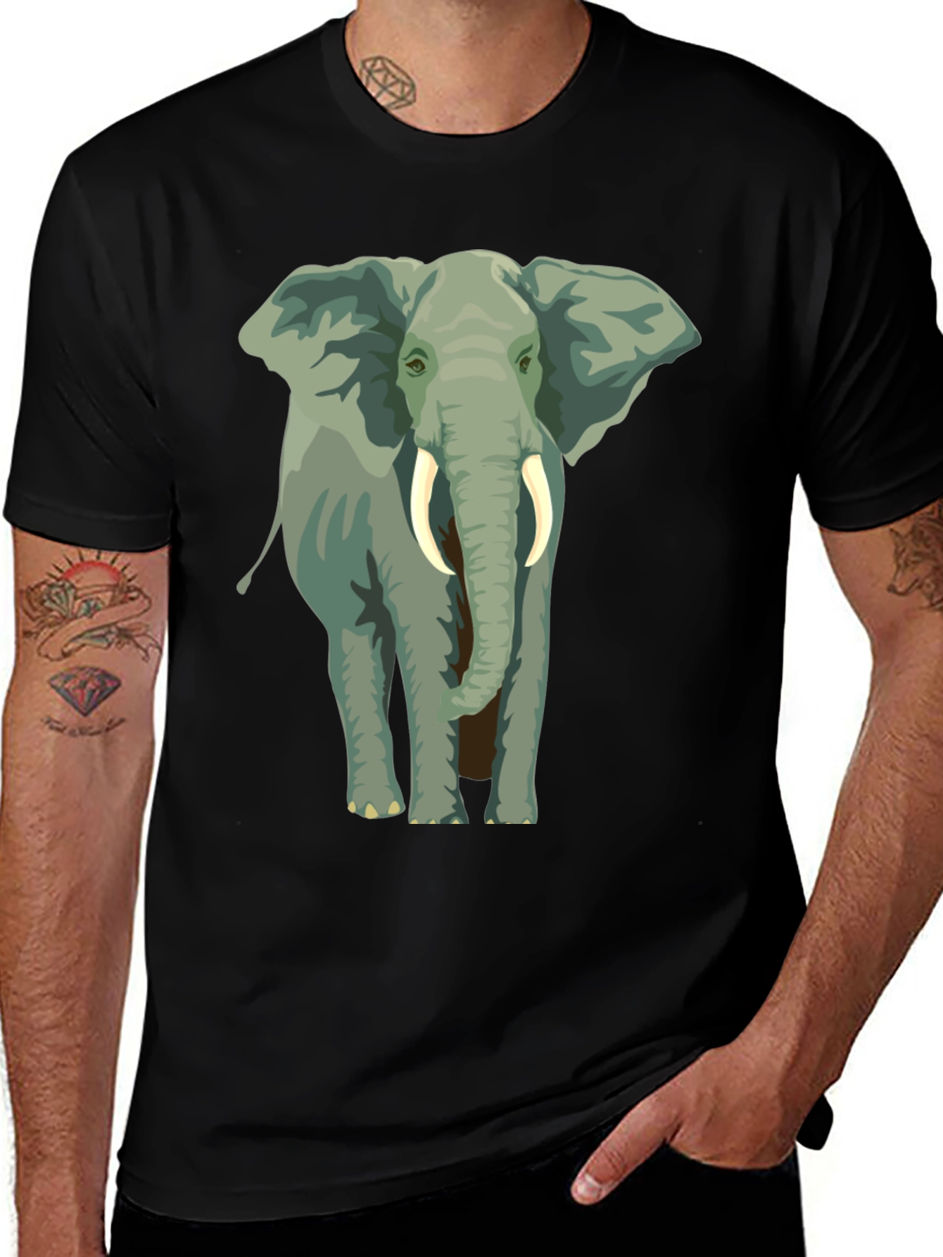 Variant 7 of Elephant Graphic T-Shirt - Animal Lover Tee