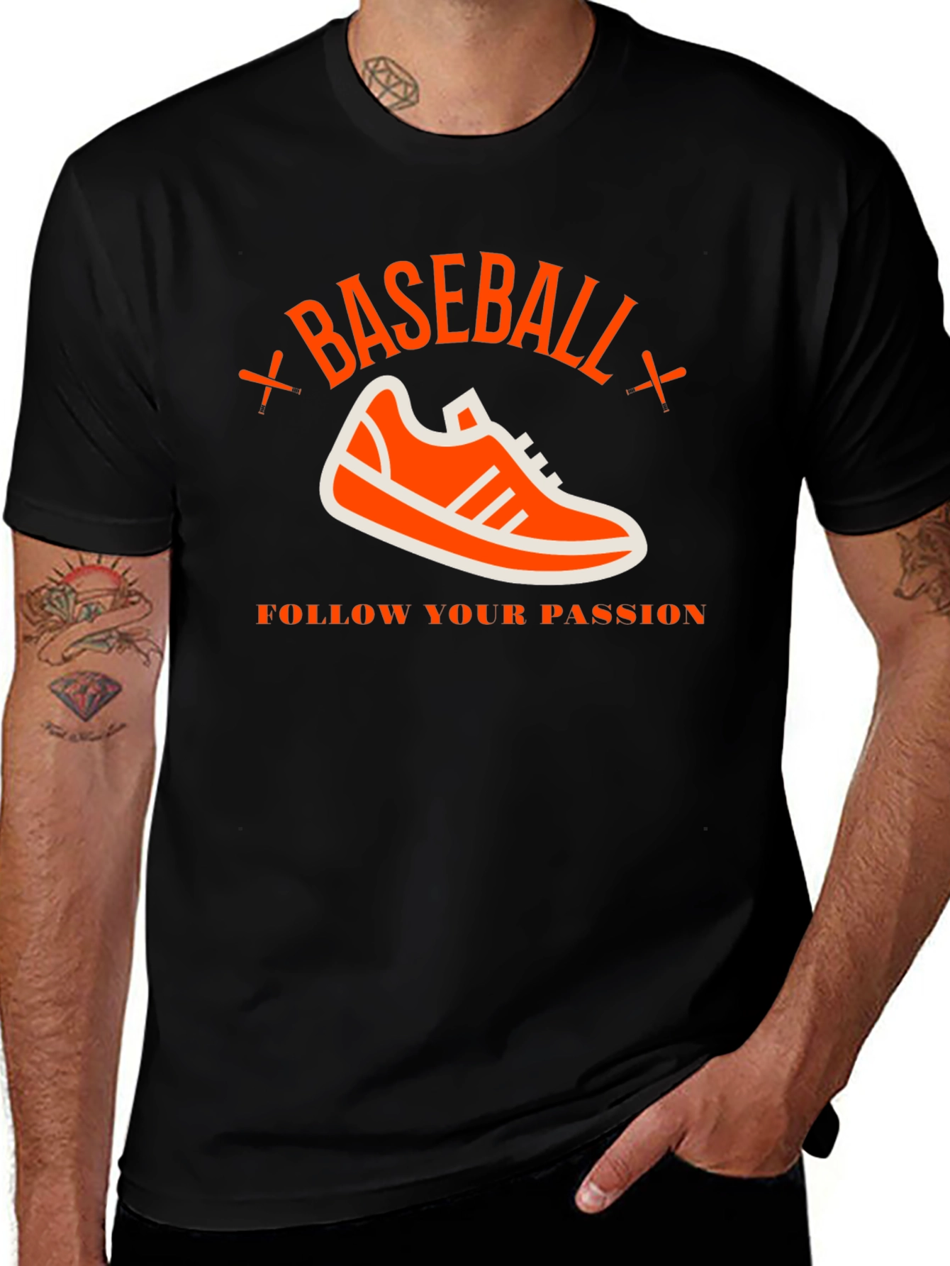 Variant 29 of Baseball Passion T-Shirt - Black Graphic Tee