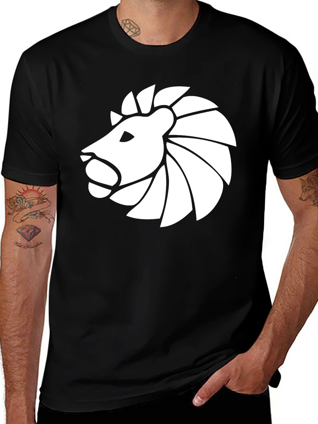 Lion Graphic T-Shirt - Modern Print Tee