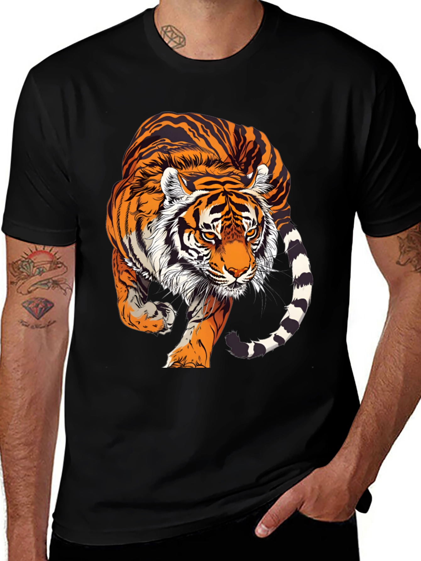 Variant 30 of Bold Tiger Graphic T-Shirt - Striking Design!