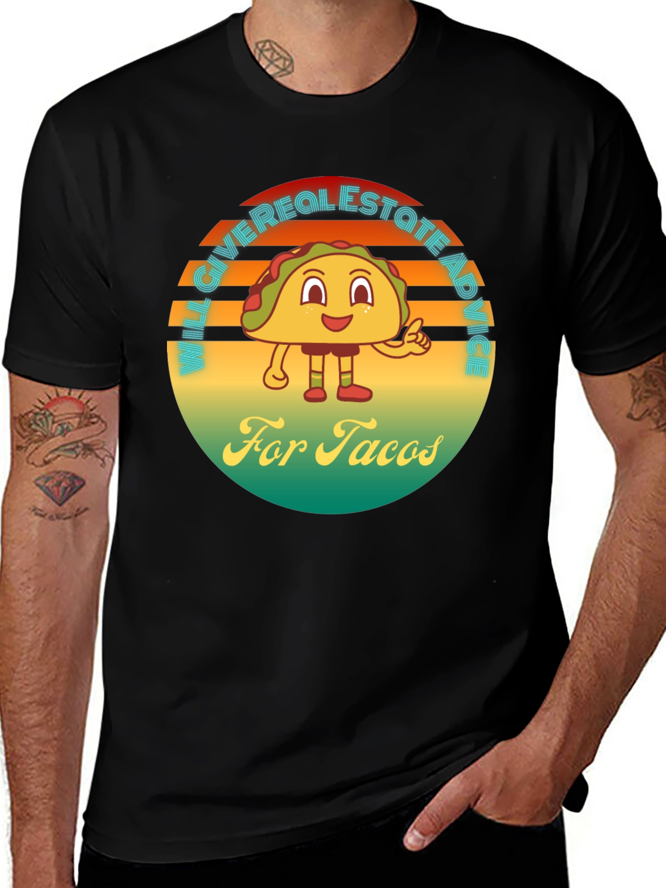 Variant 2 of Funny Real Estate Advice For Tacos T-Shirt