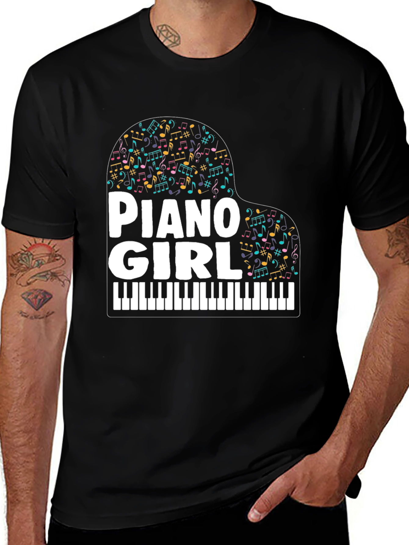 Variant 22 of Piano Girl Music Lover T-Shirt