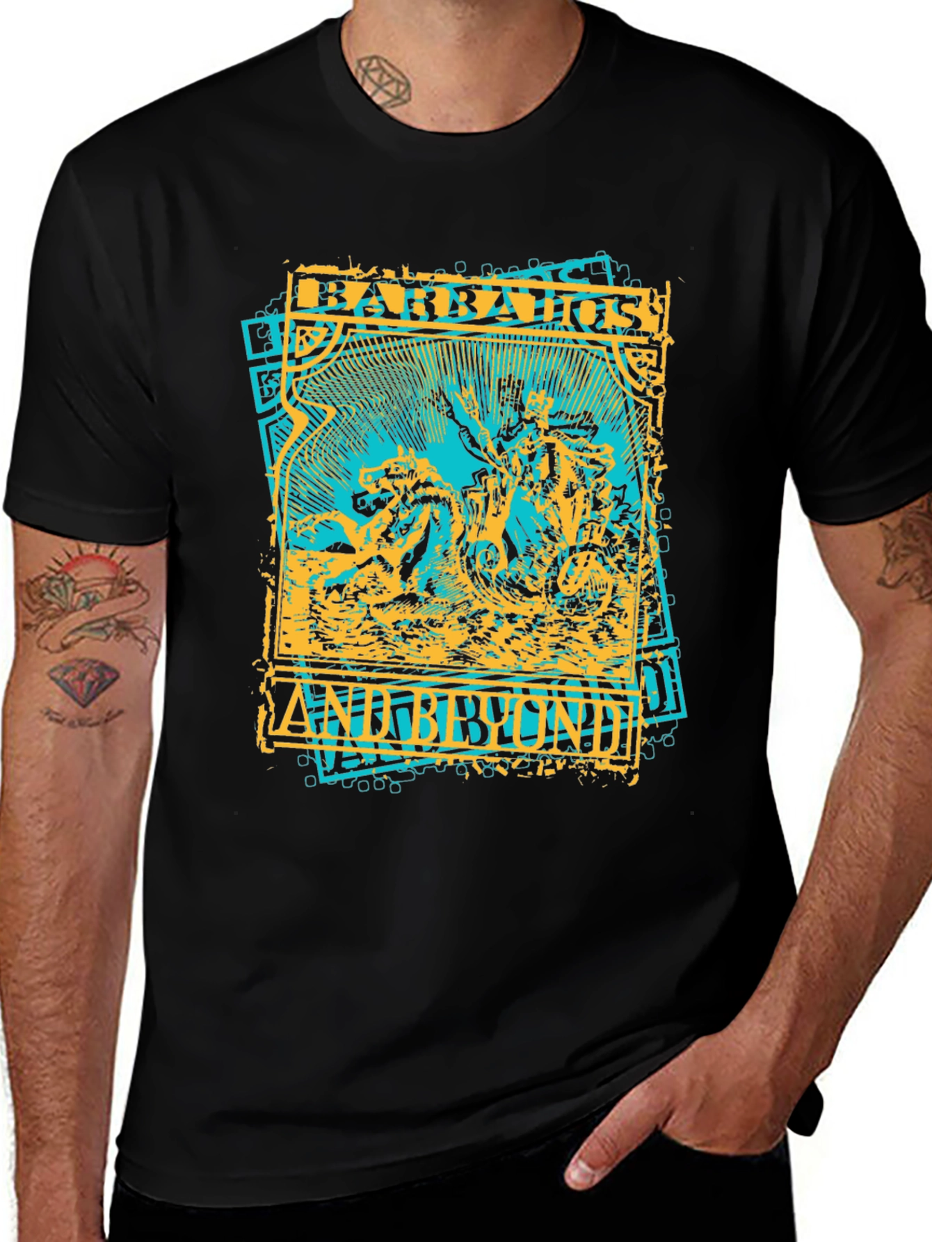 Variant 23 of Barbados and Beyond Black Graphic T-Shirt