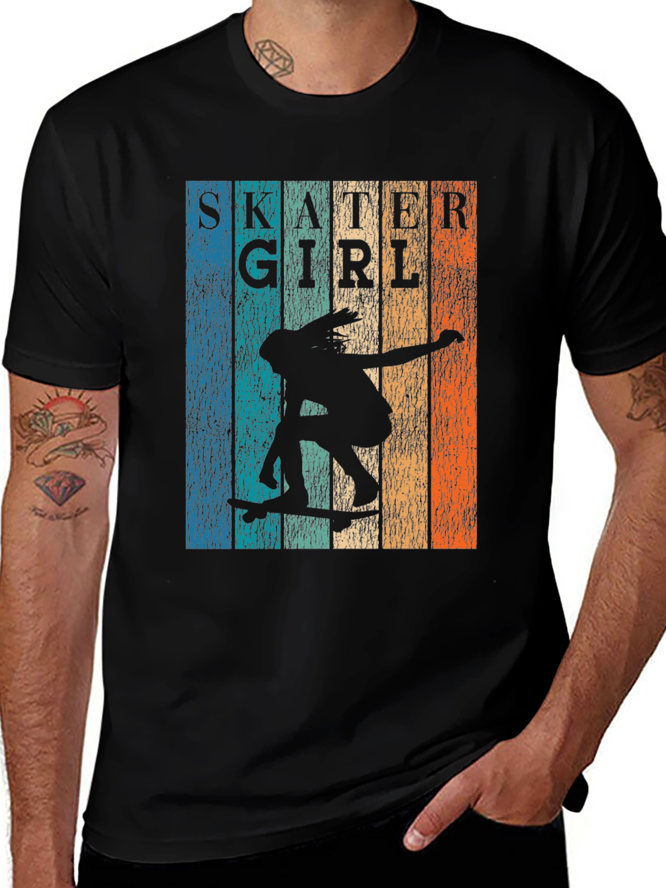 Variant 28 of Skater Girl Retro Graphic T-Shirt