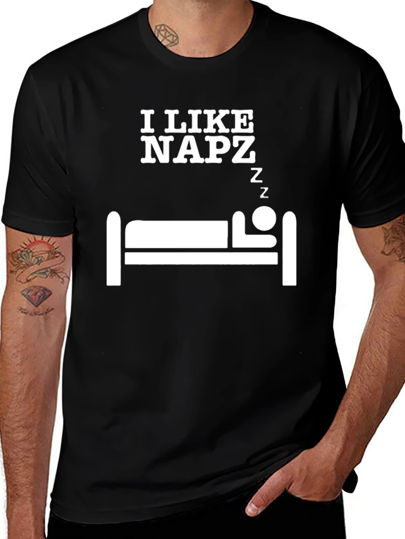Variant 10 of I Like Napz Black Graphic T-Shirt