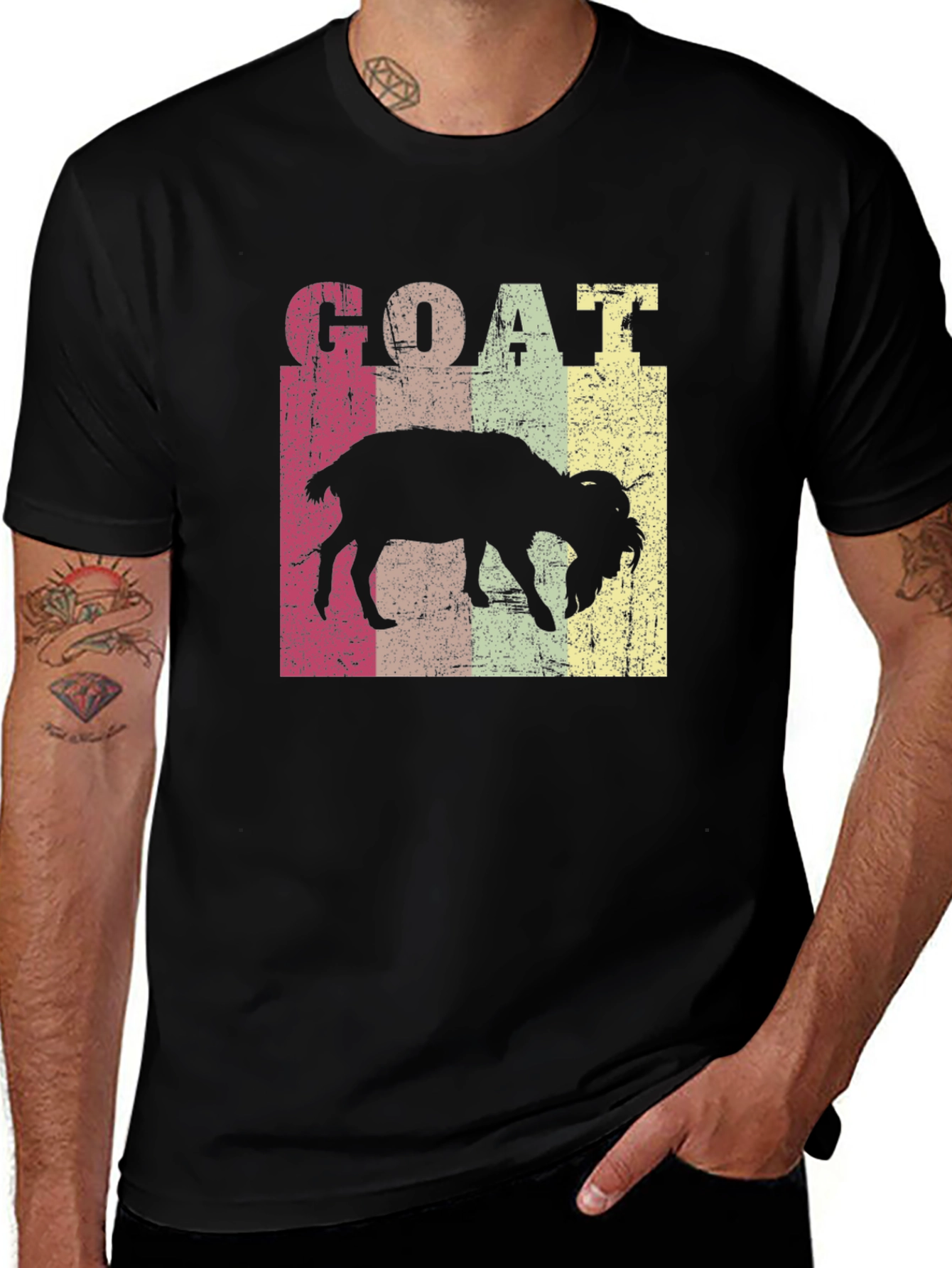 Variant 14 of GOAT Graphic Tee - Stylish Men's Black T-Shirt