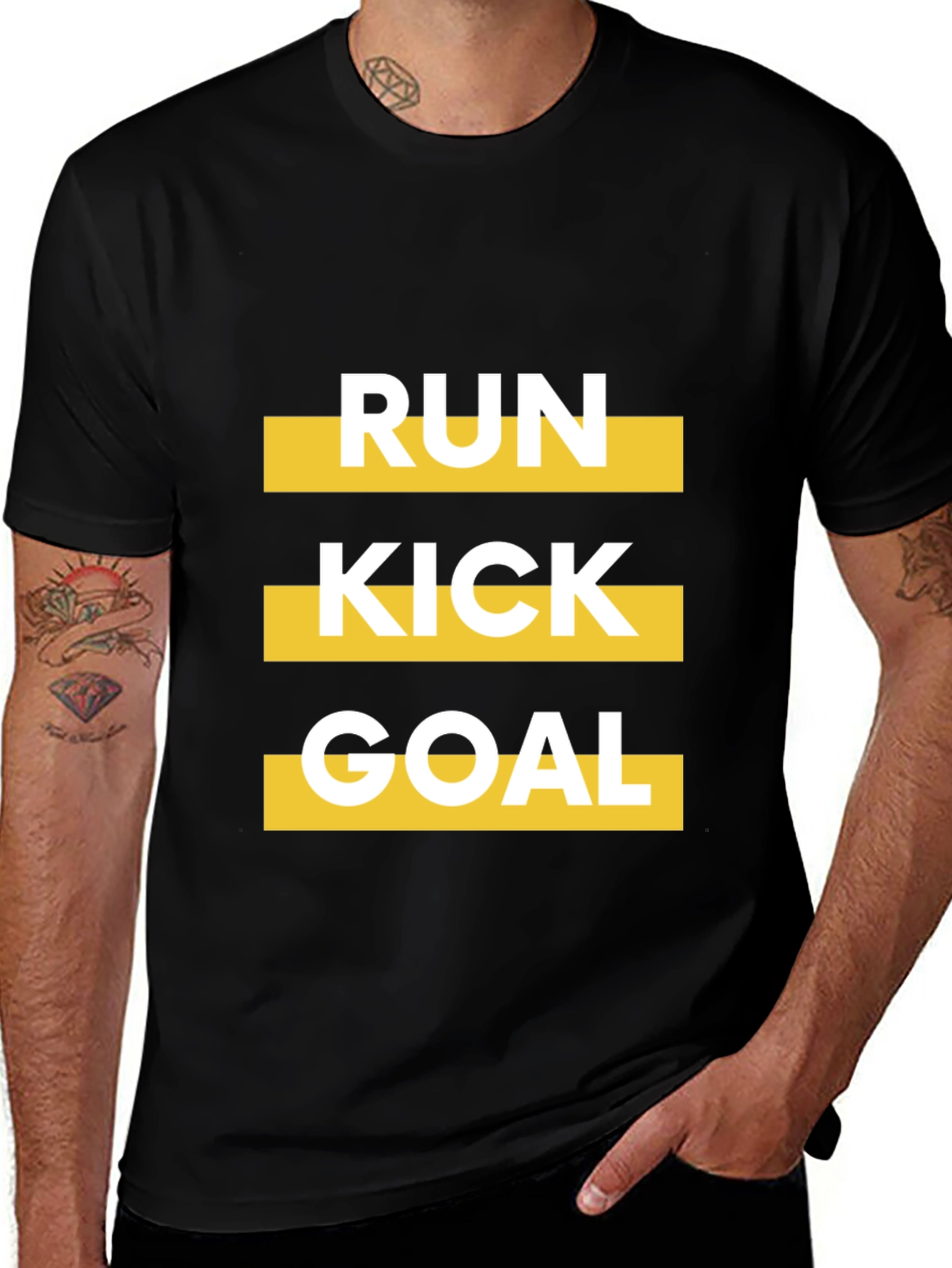 Run Kick Goal T-Shirt - Stylish Sports Tee for Athletes