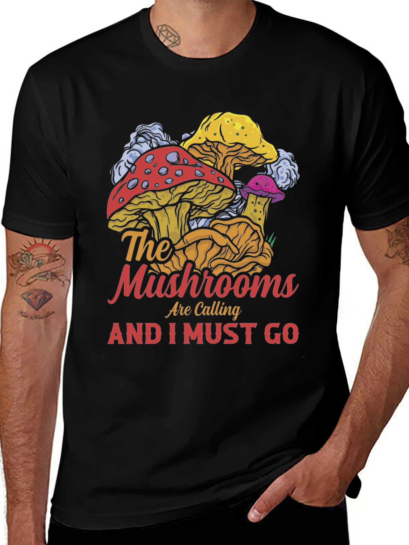 Variant 24 of The Mushrooms Are Calling T-Shirt