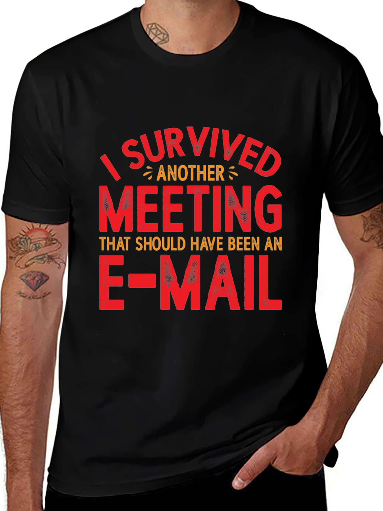 Variant 10 of I Survived Another Meeting T-Shirt - Funny Office Humor
