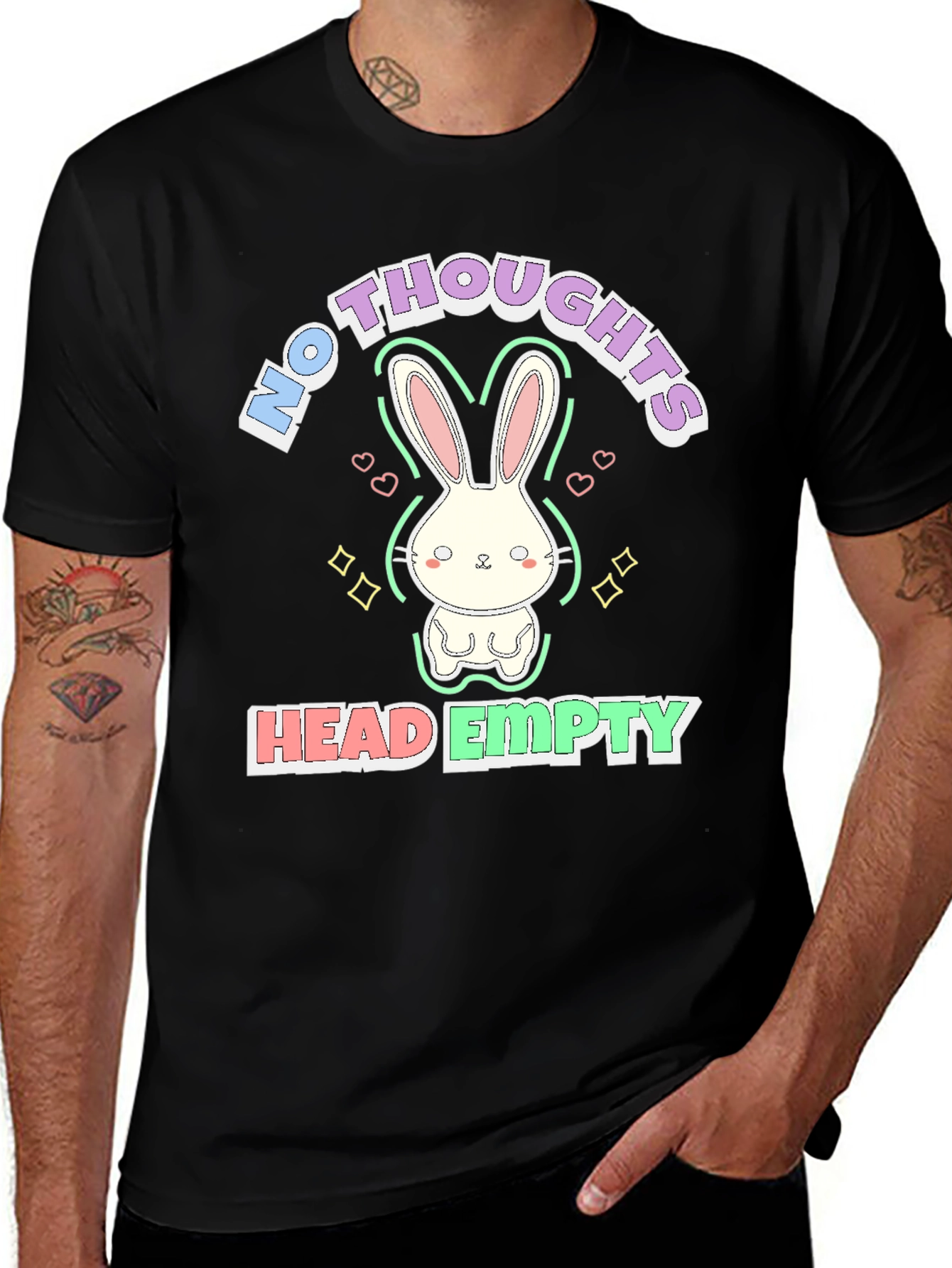 Variant 4 of No Thoughts Head Empty Bunny Graphic Tee