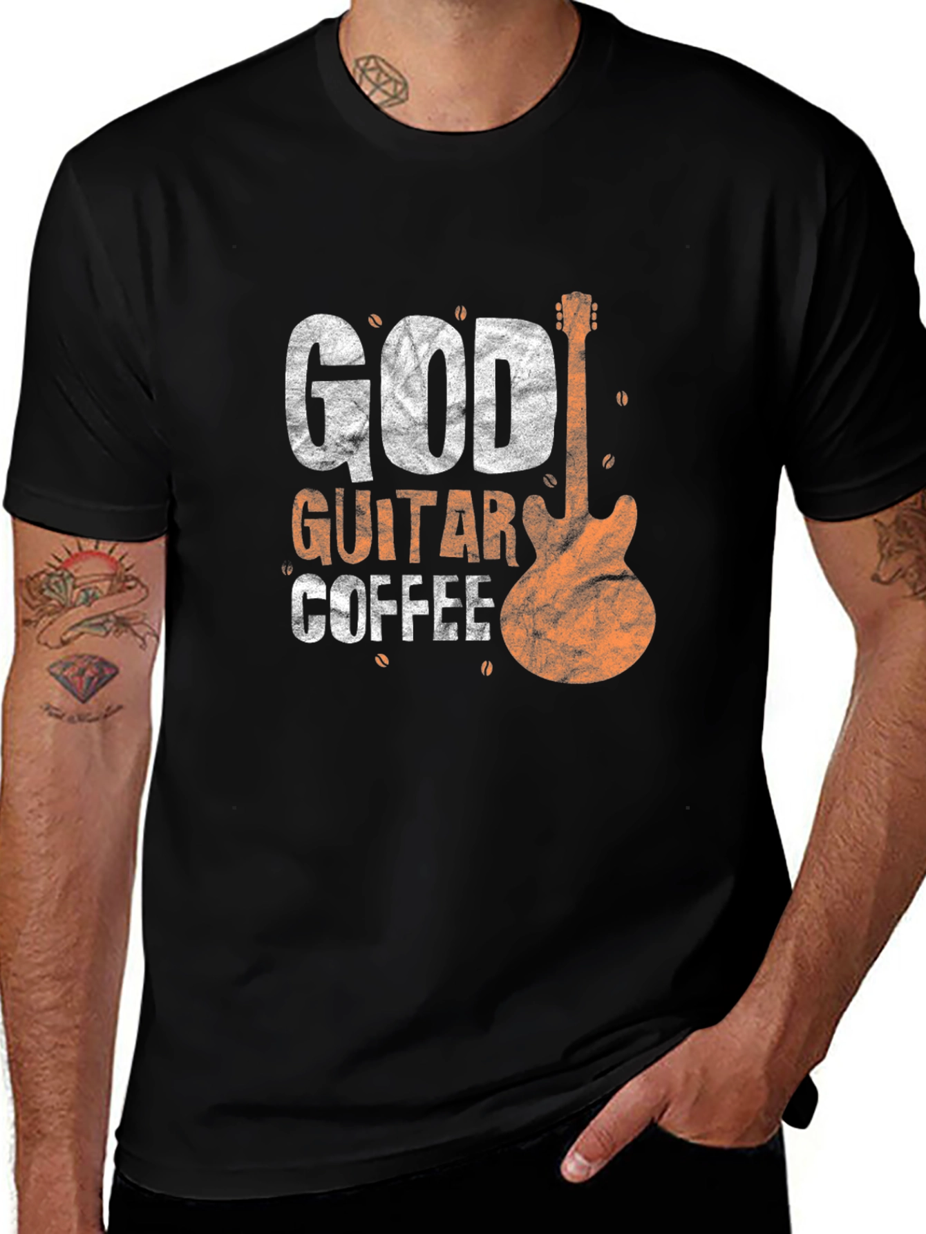 Variant 18 of God Guitar Coffee Men's Graphic T-Shirt