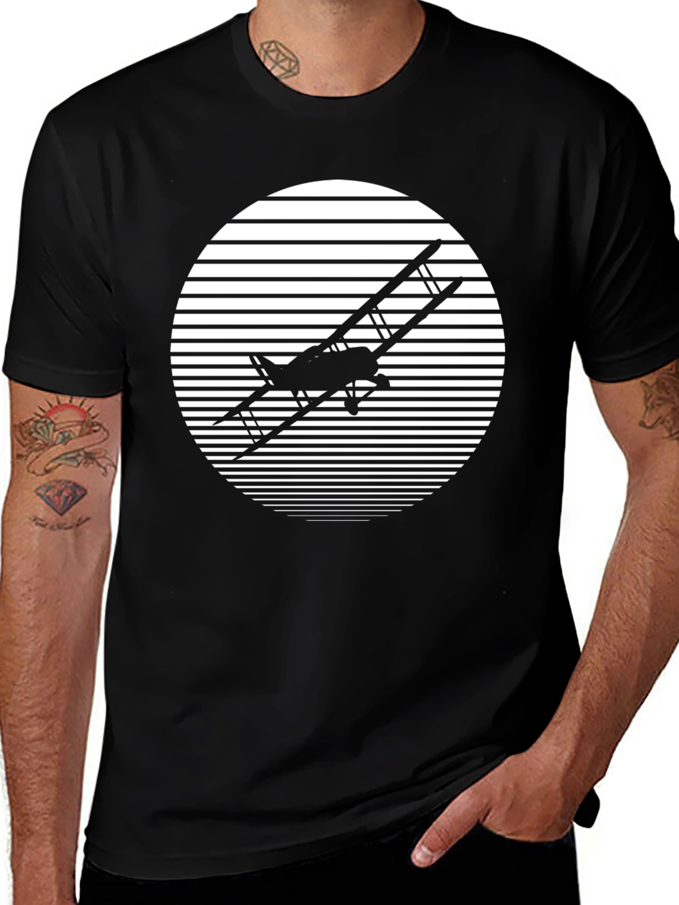 Variant 9 of Vintage Biplane Graphic T-Shirt