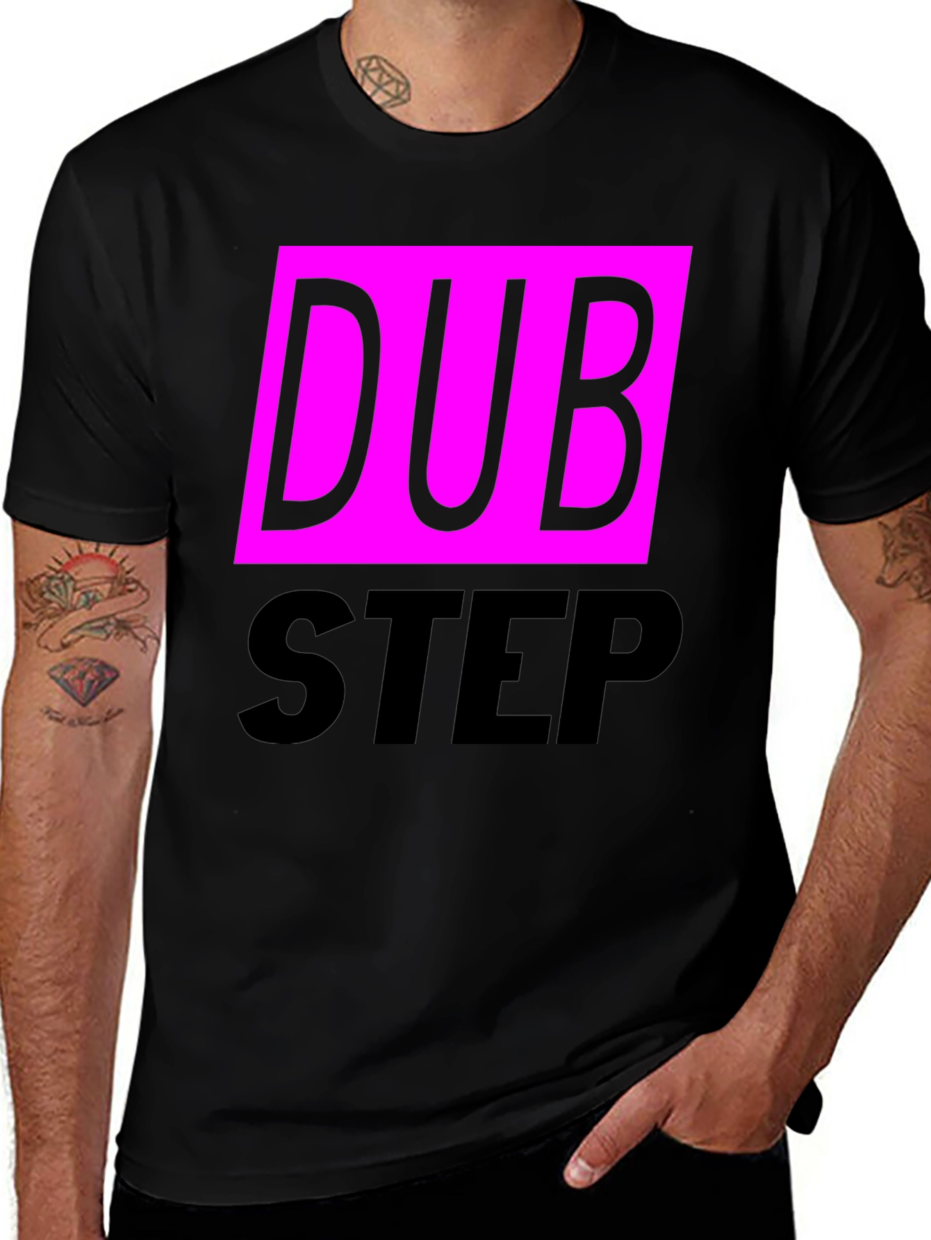 Variant 24 of Dubstep Graphic Tee - Black Cotton Blend T-Shirt