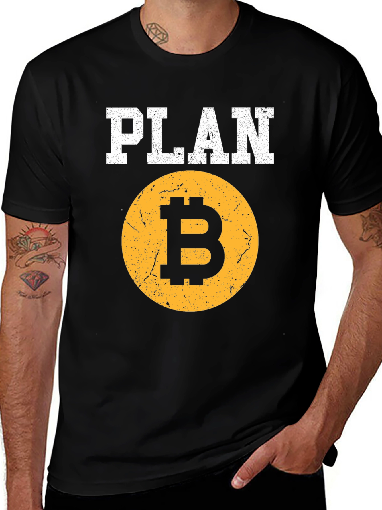 Variant 15 of Bitcoin Plan Black T-Shirt Crypto Currency Tee