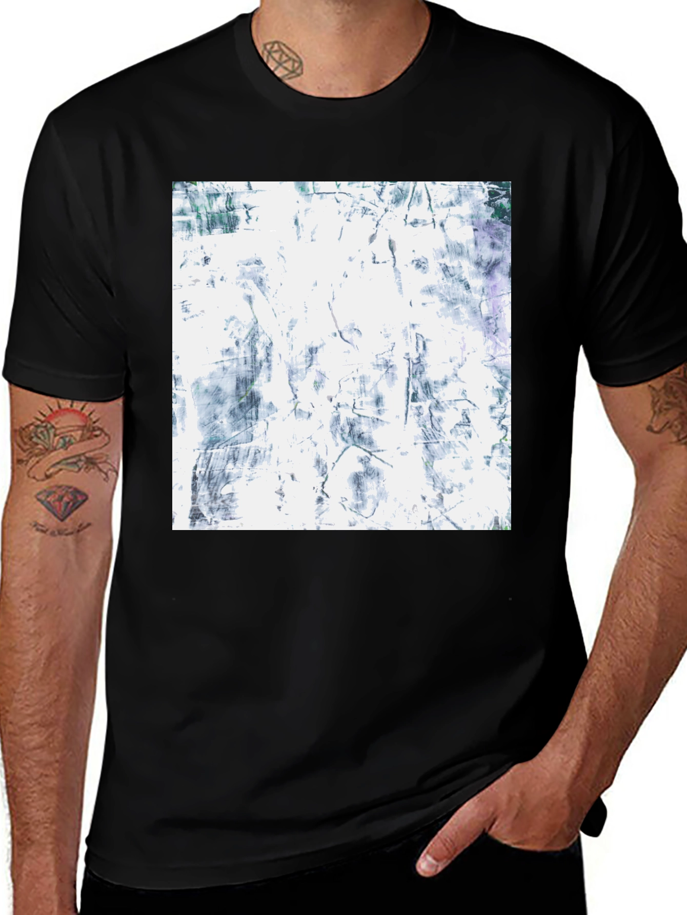 Variant 12 of Abstract Art Black T-Shirt