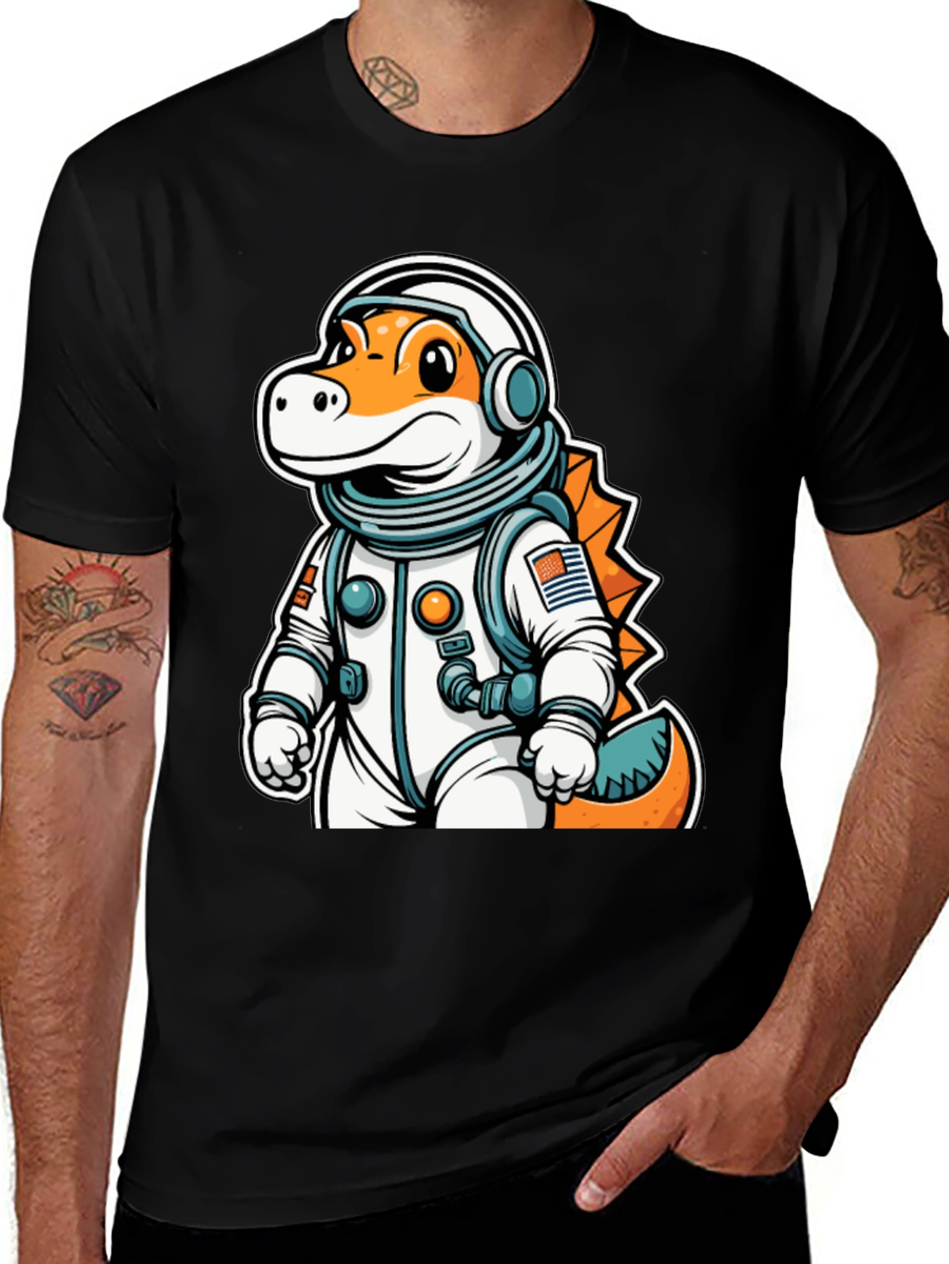 Dino Astronaut T-Shirt - Space Explorer Tee