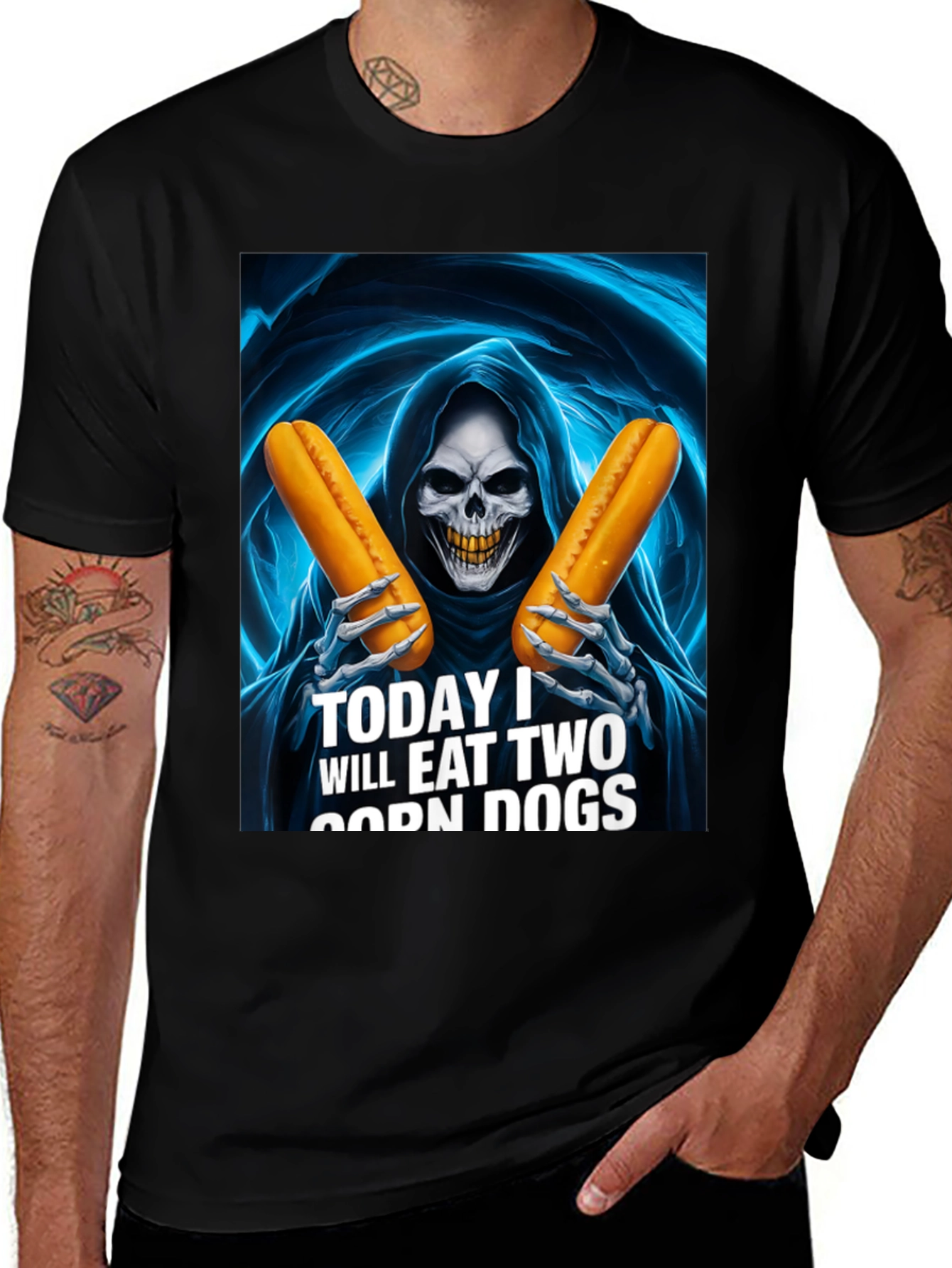 Variant 14 of Corn Dog Reaper Graphic Tee
