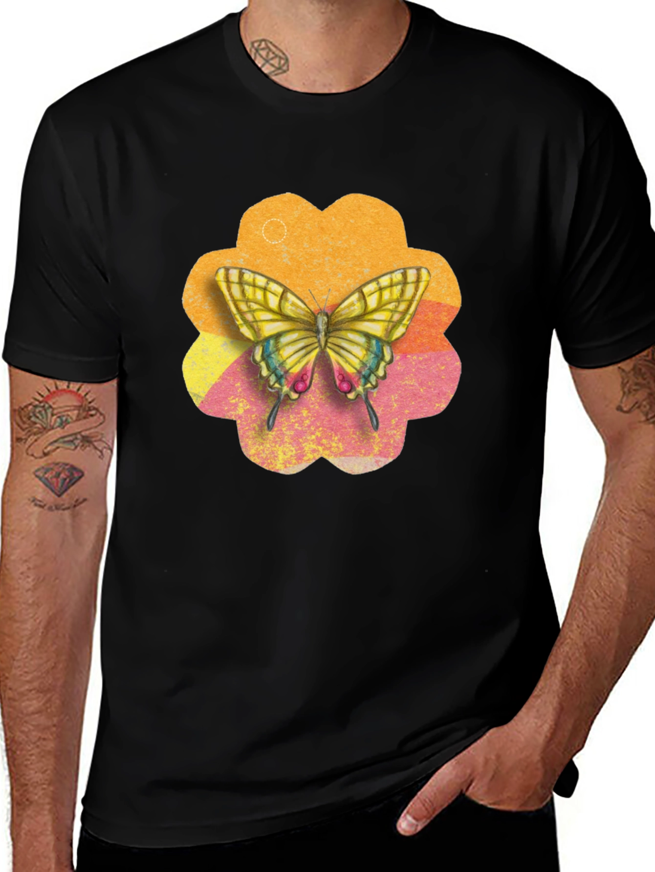 Variant 19 of Butterfly Graphic Tee - Black