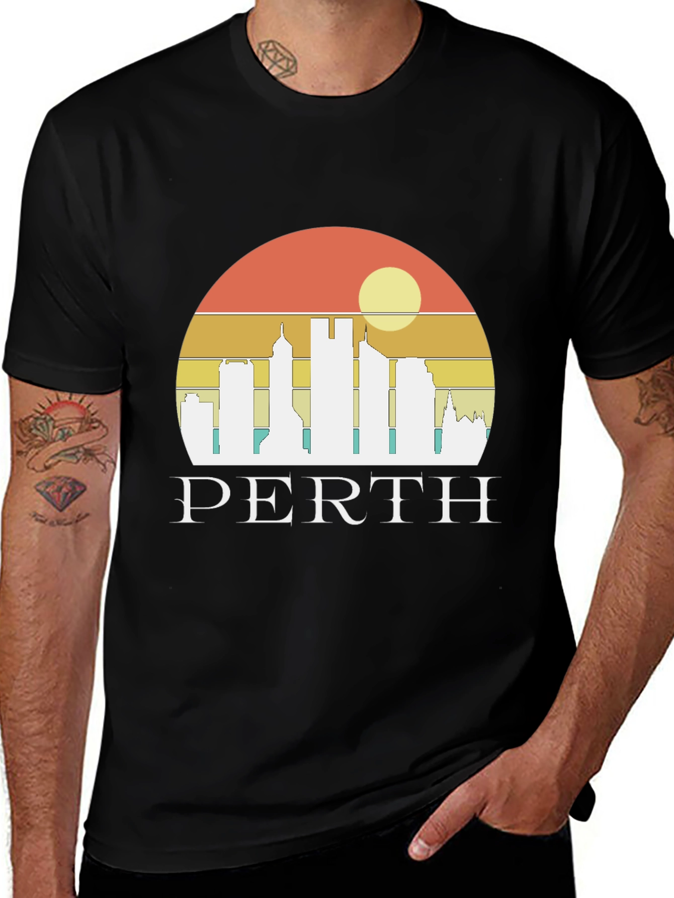 Retro Perth Skyline T-Shirt