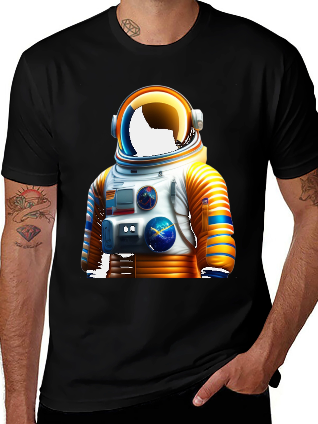 Variant 3 of Astronaut Graphic Tee - Bold Space Design