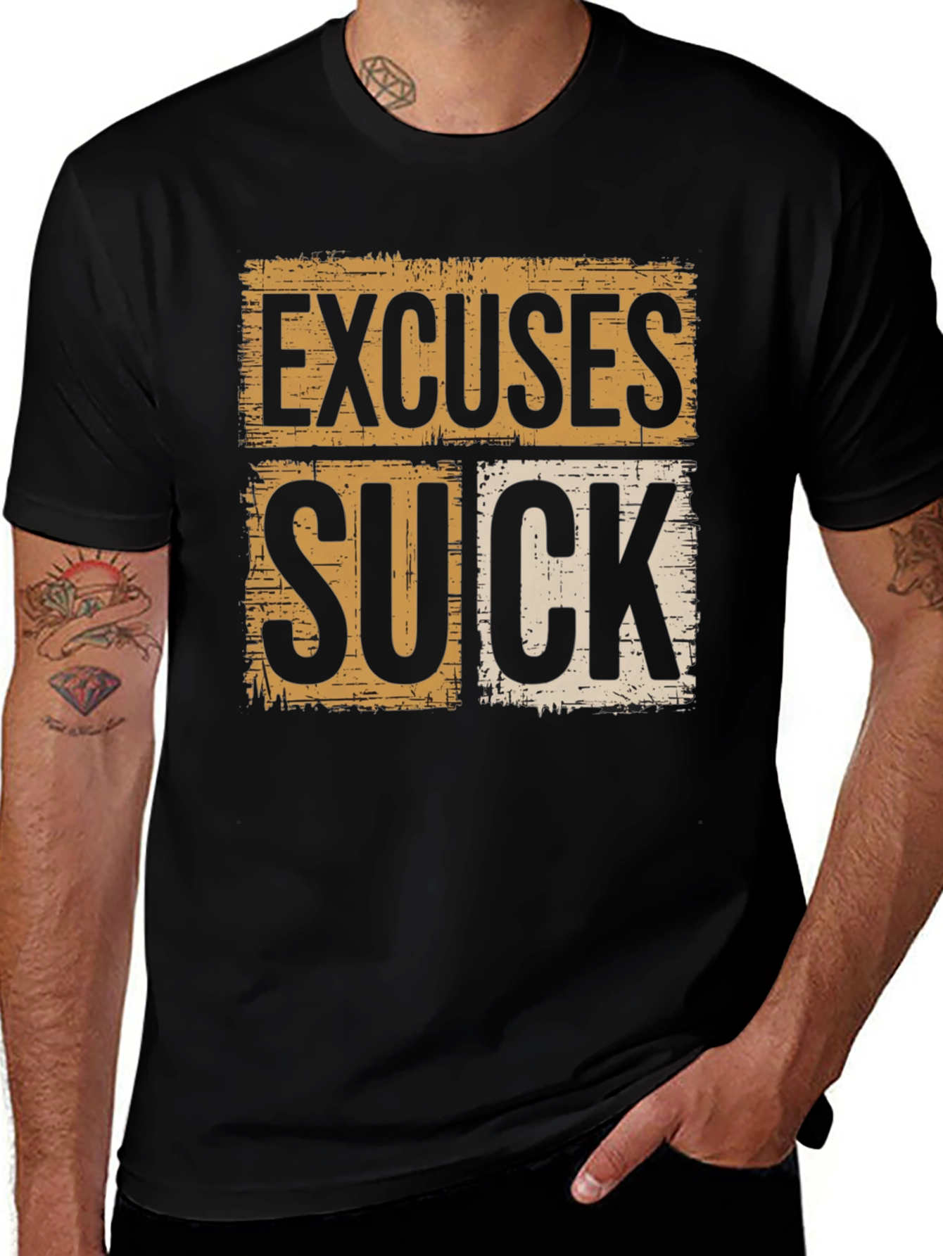 Variant 11 of Excuses Suck Graphic Tee - Motivational Shirt