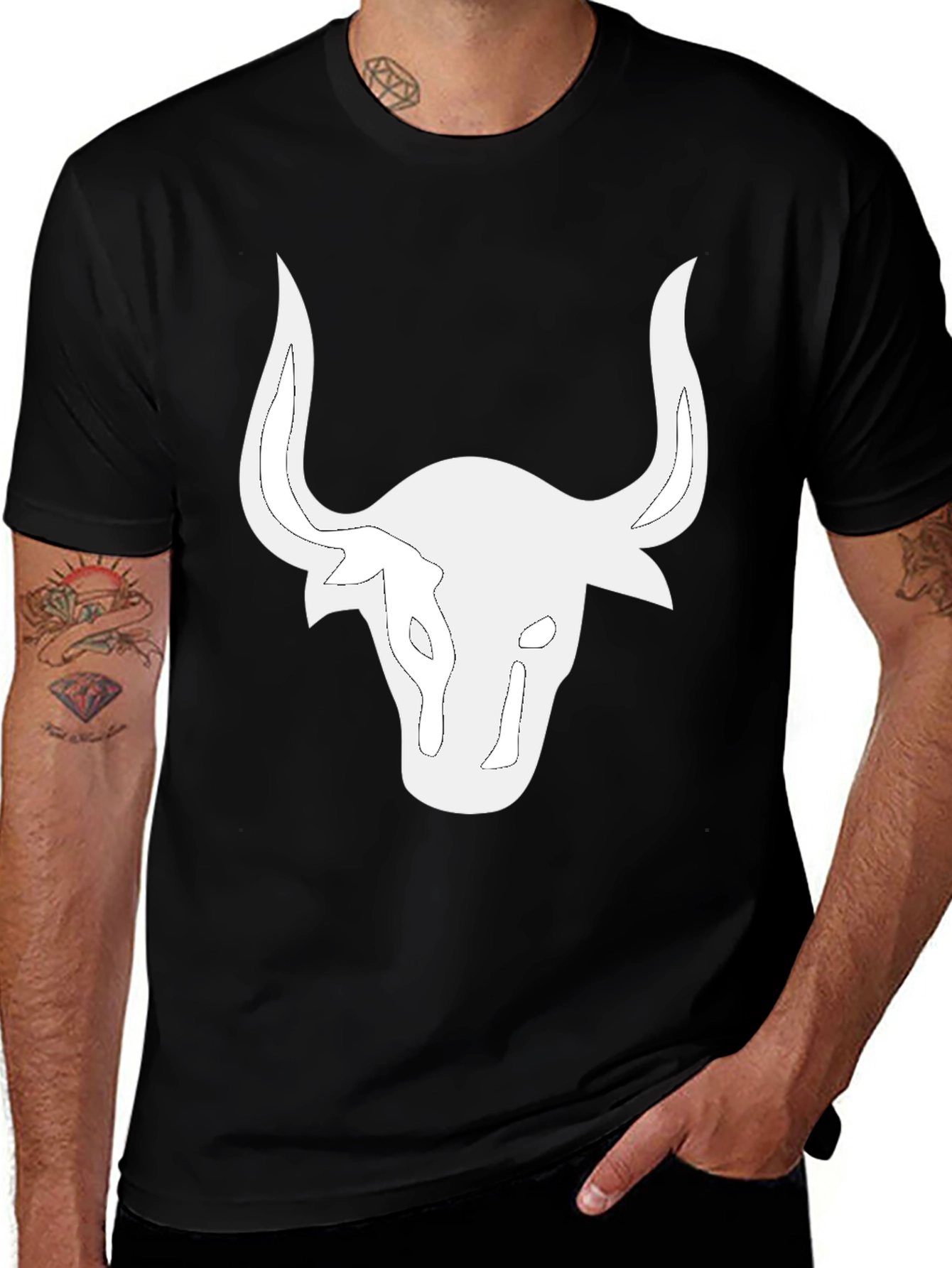 Variant 26 of Black Bull Graphic Tee - Stylish & Bold