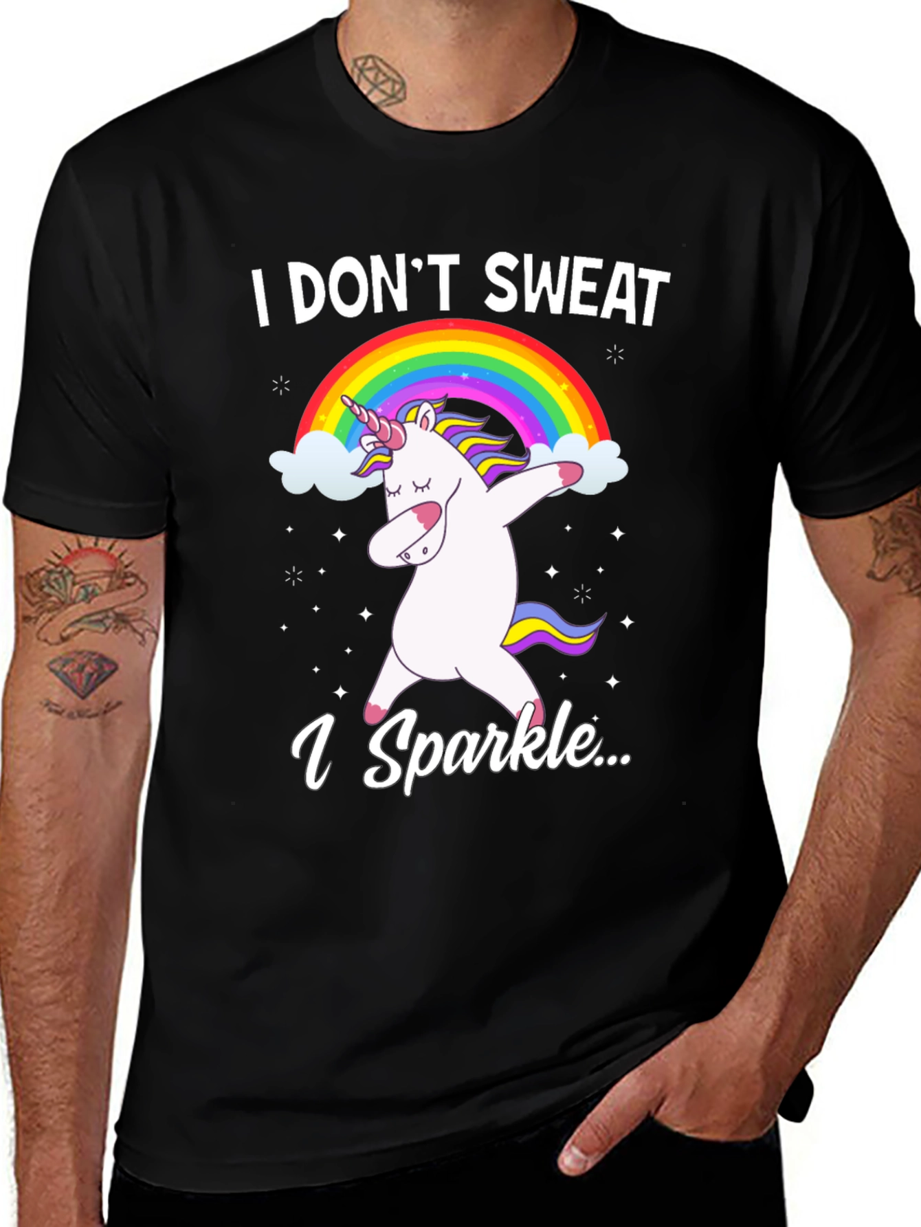 Variant 21 of Funny Unicorn Dab T-Shirt - I Don't Sweat I Sparkle Tee