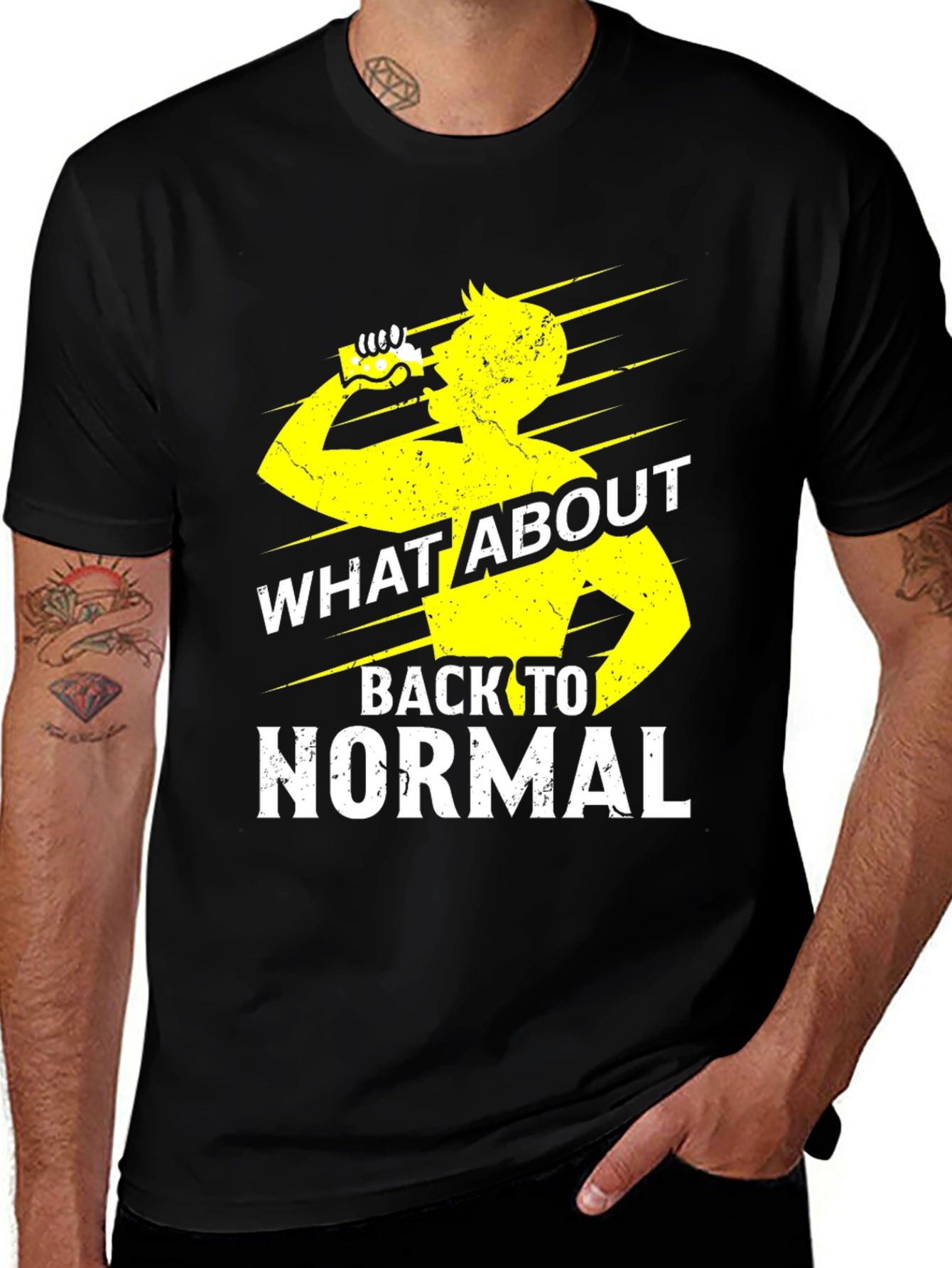 Variant 11 of What About Back To Normal Graphic Tee