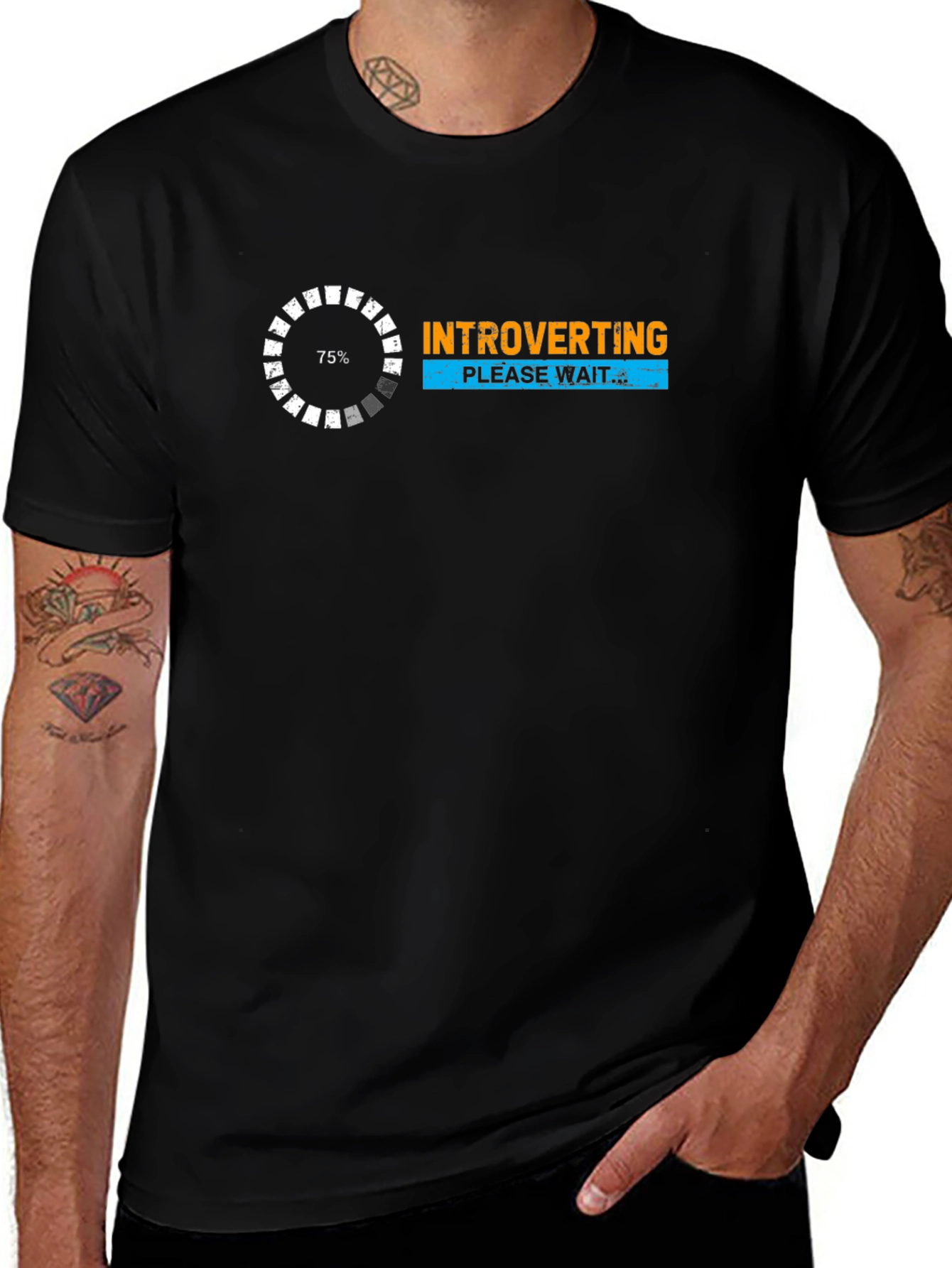 Variant 3 of Introverting Please Wait Graphic Tee
