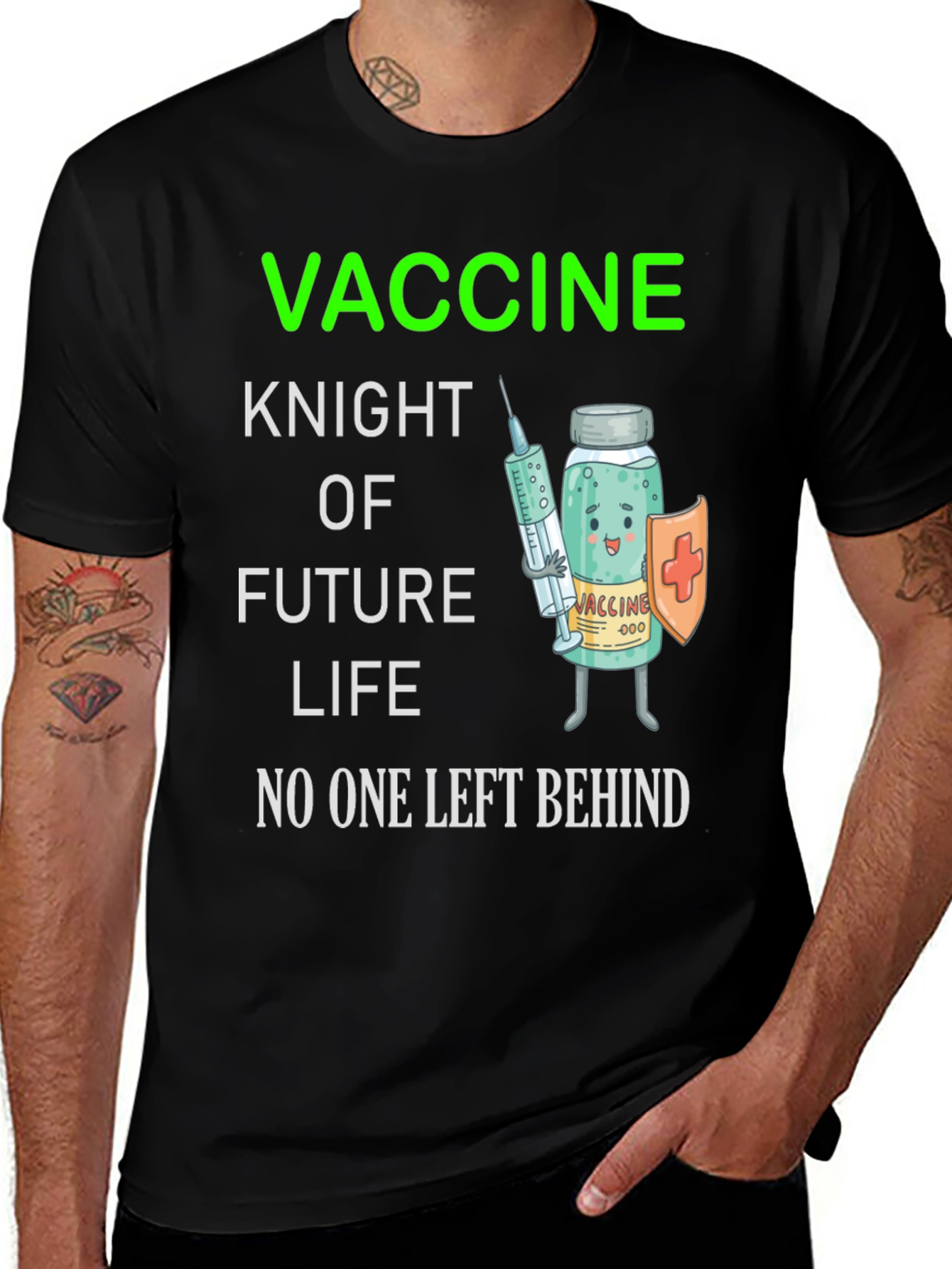 Variant 29 of Vaccine Knight T-Shirt - Future Life Protection