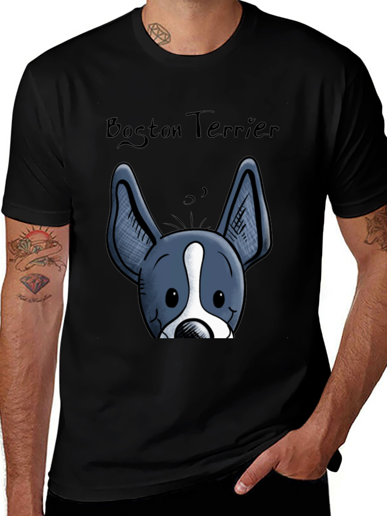 Boston Terrier Graphic T-Shirt - Cute Dog Tee