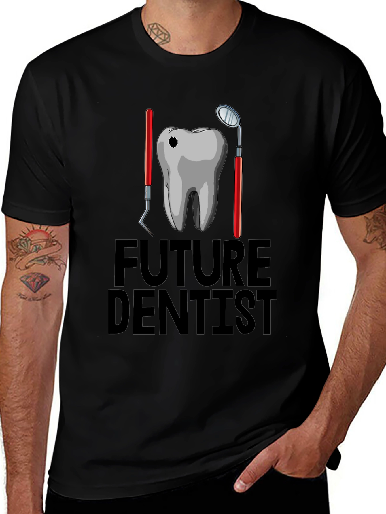 Future Dentist Graphic T-Shirt - Black