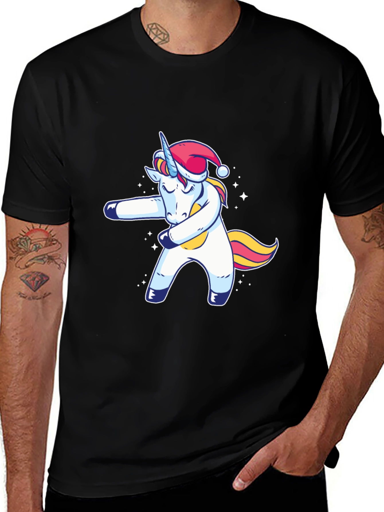 Variant 24 of Dabbing Unicorn Christmas T-Shirt