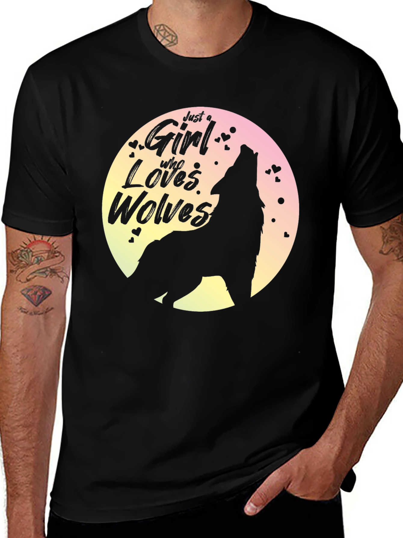 Variant 15 of Girl Who Loves Wolves T-Shirt
