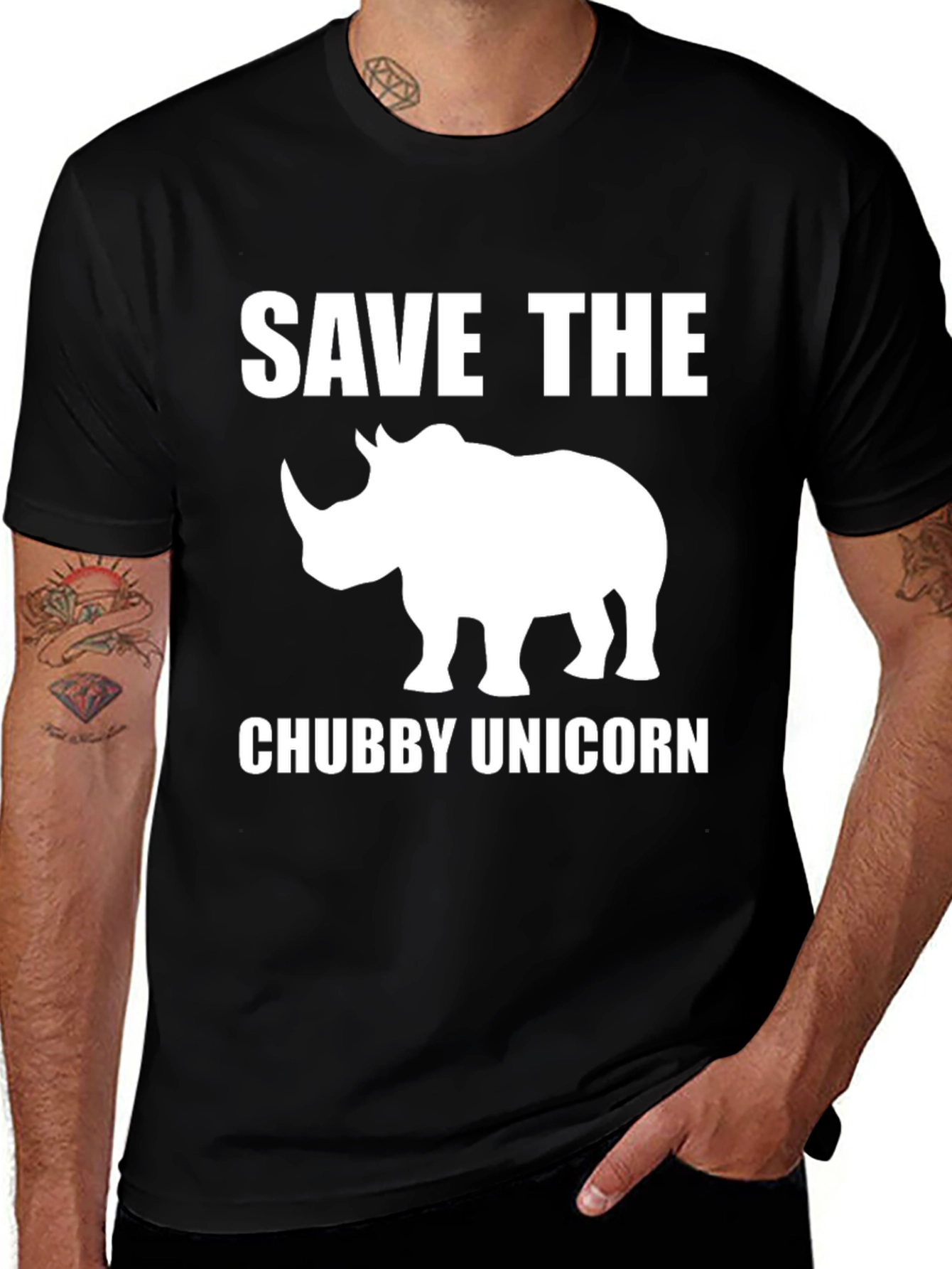 Variant 4 of Save the Chubby Unicorn Rhino T-Shirt