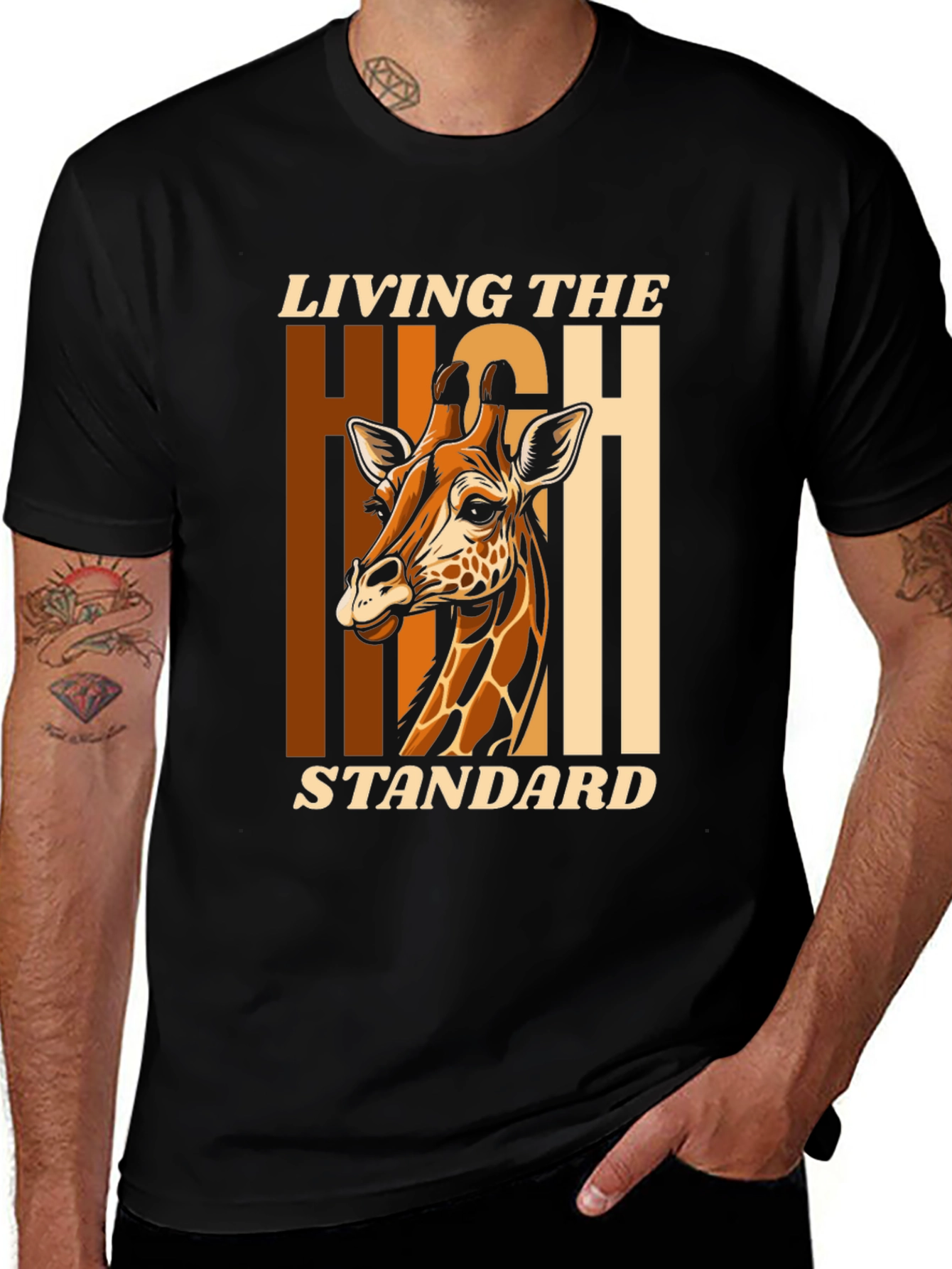 Variant 3 of Living the High Standard Giraffe T-Shirt