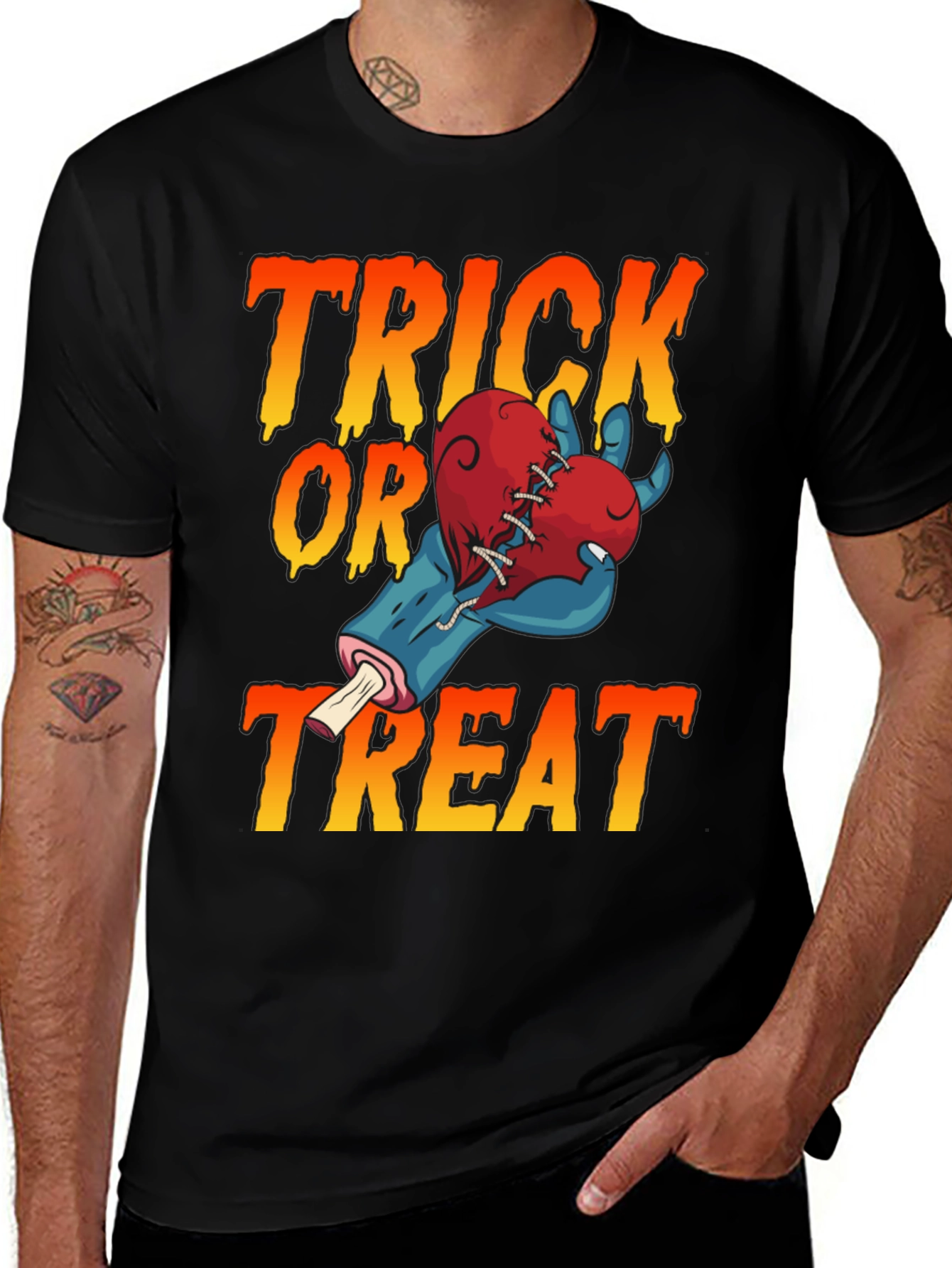Trick or Treat Zombie Heart Halloween T-Shirt