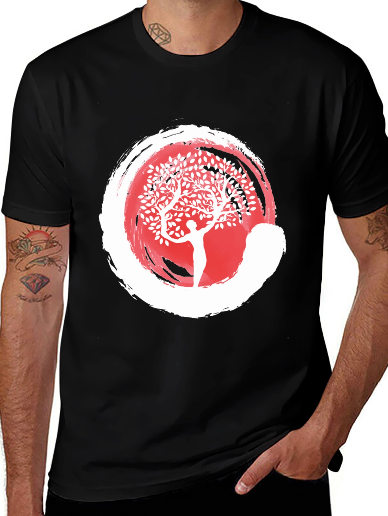 Enso Zen Circle Tree of Life Graphic Tee