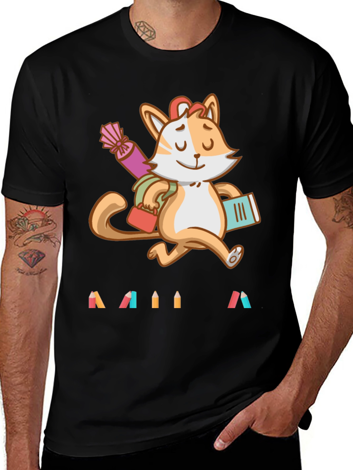 Variant 7 of Cat Back to School Graphic Tee