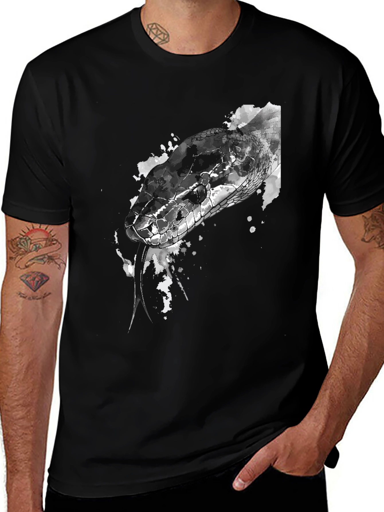 Variant 30 of Snake Head Graphic Print T-Shirt