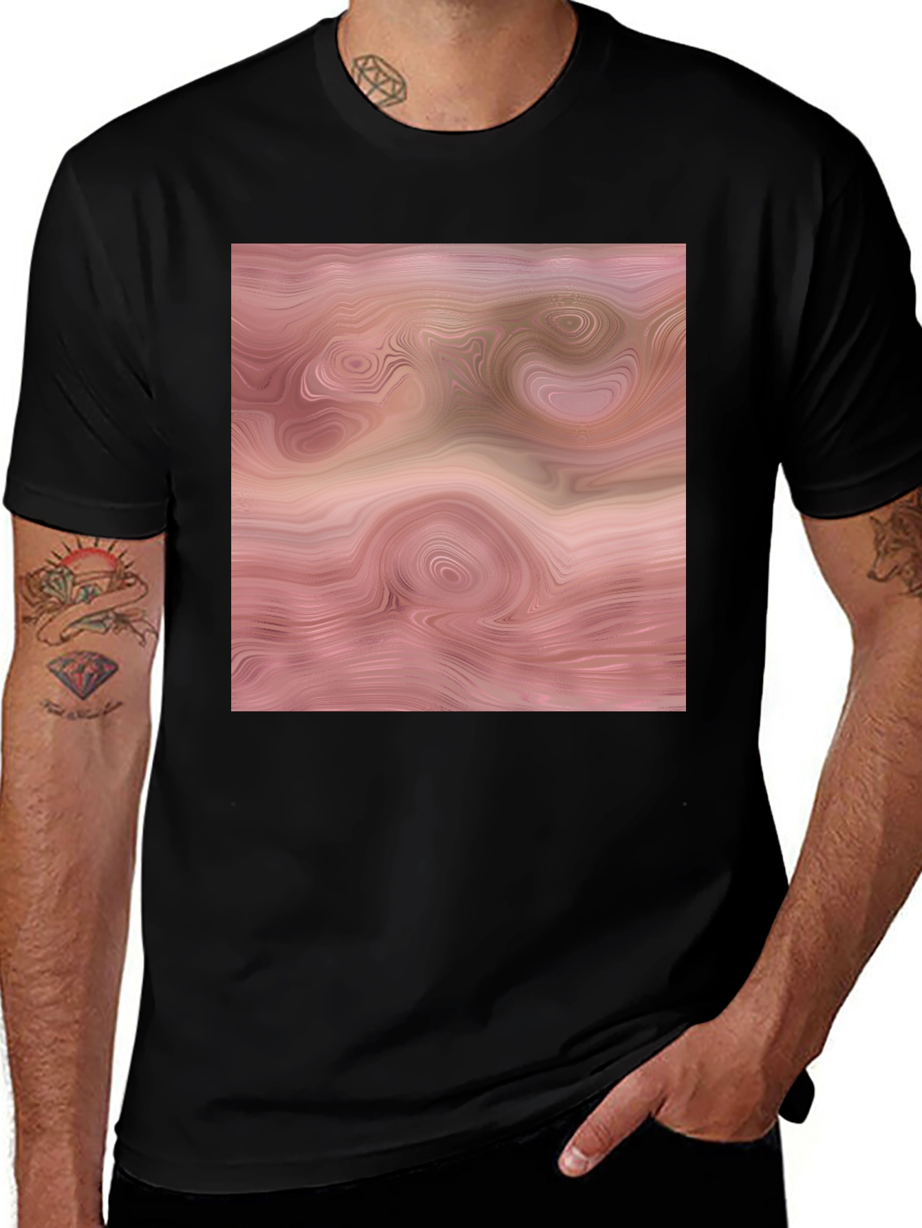 Variant 24 of Abstract Swirl Graphic Tee - Modern Casual Style