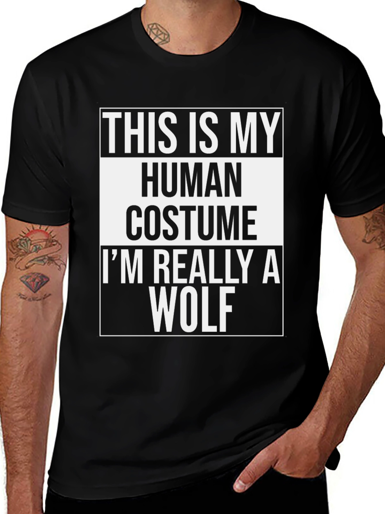 Variant 14 of Human Costume Wolf T-Shirt